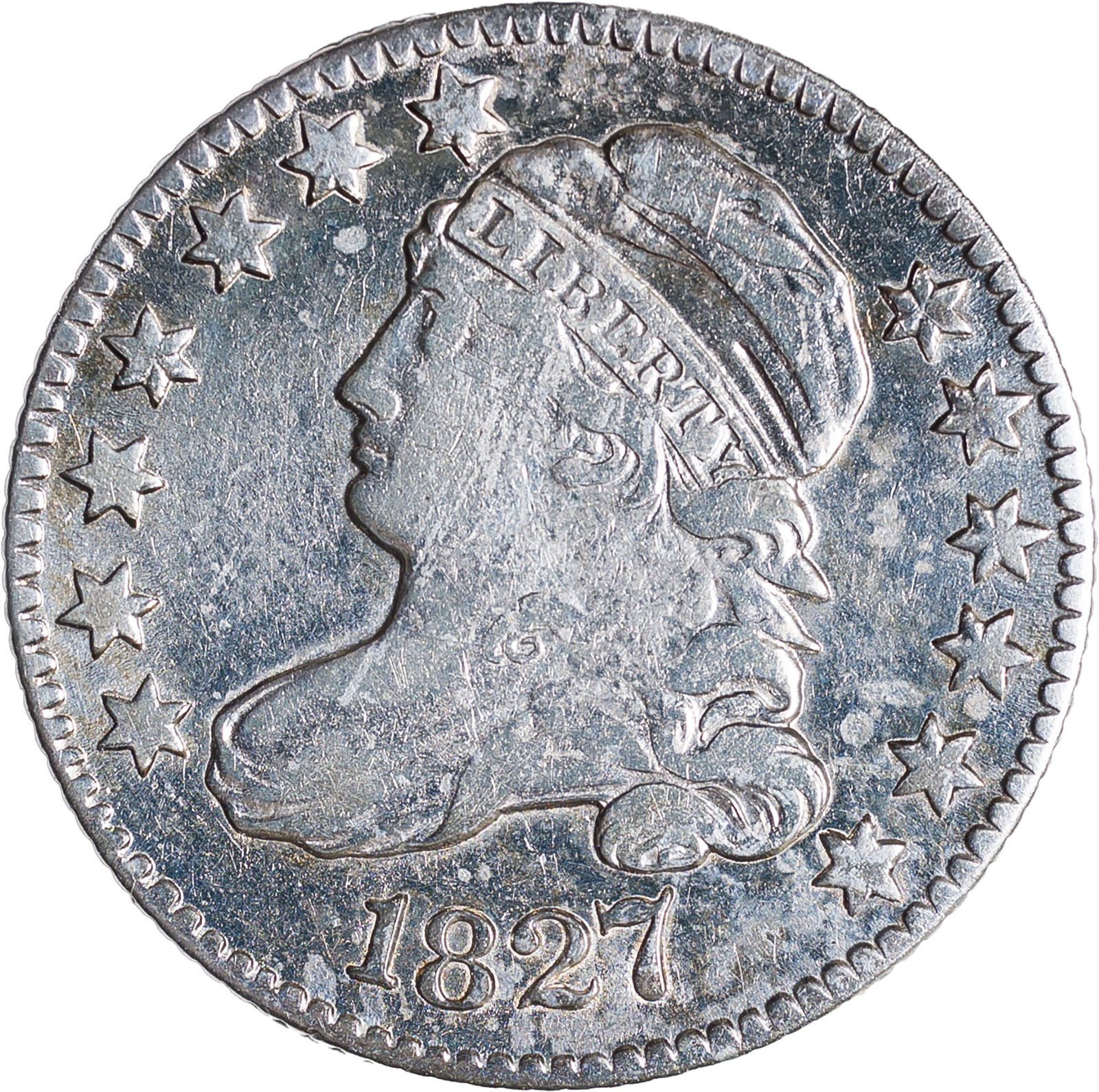 VF to EF Details 1827 Capped Bust Dime (1 of 2)
