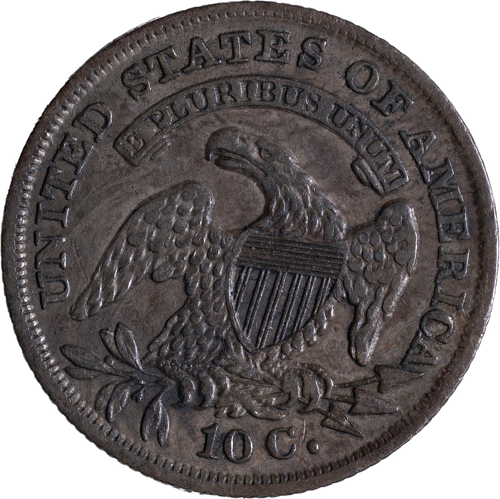 AU-50 1835 Capped Bust Dime - 2