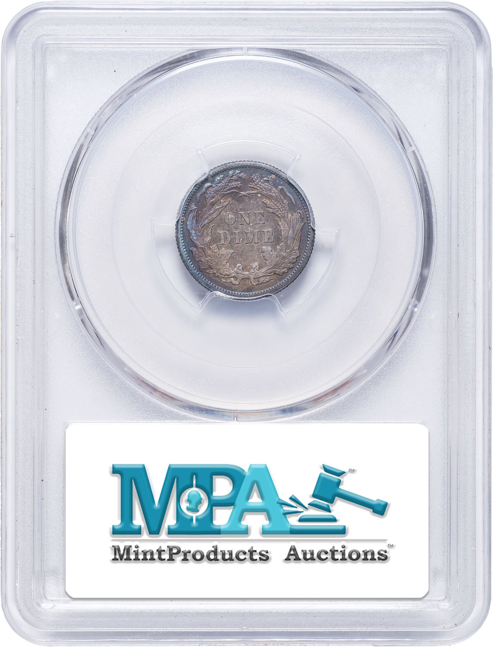 PCGS Proof-65 1877 Liberty Seated Dime - 2