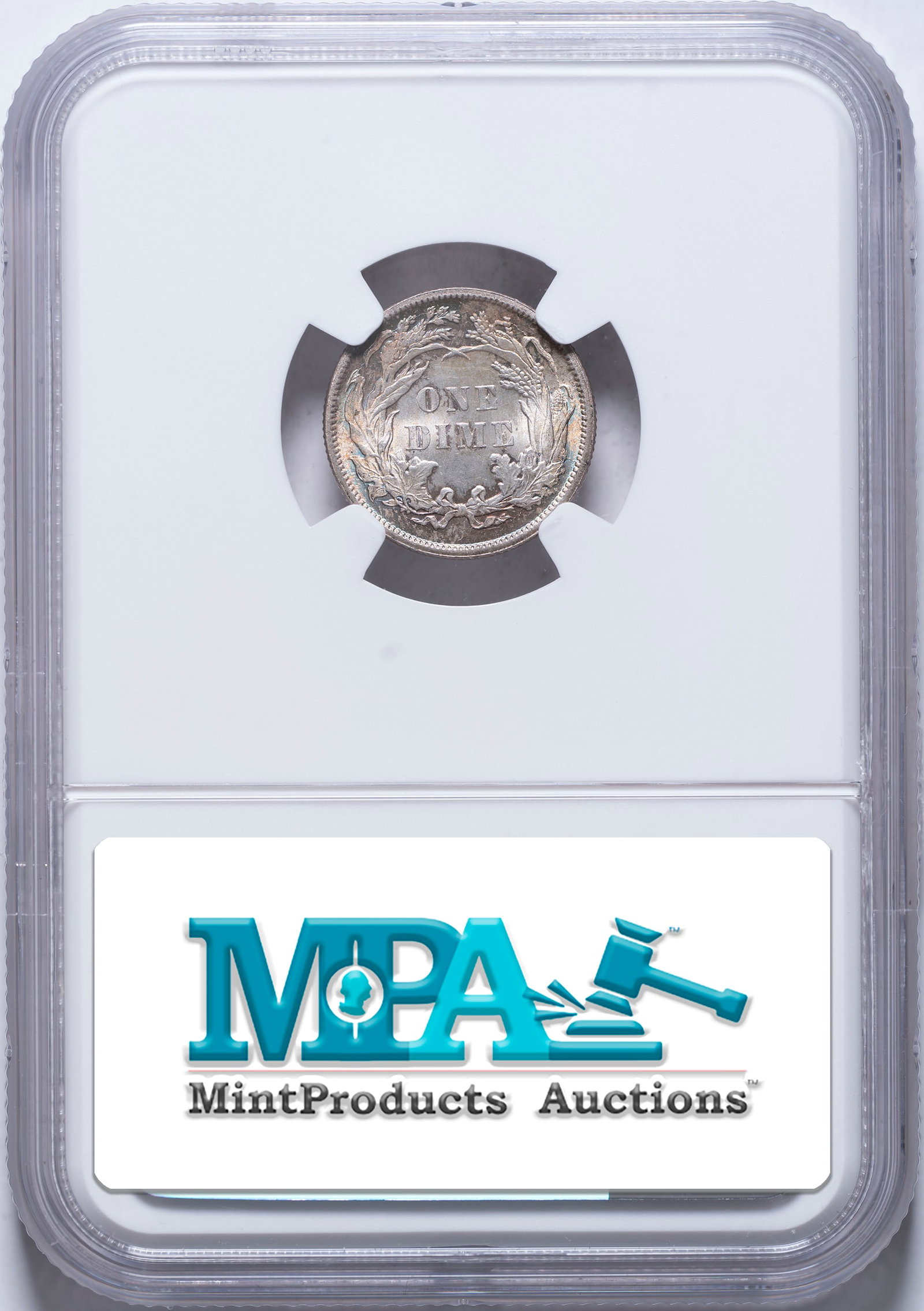 NGC MS-66+ 1884 Seated Dime - 2