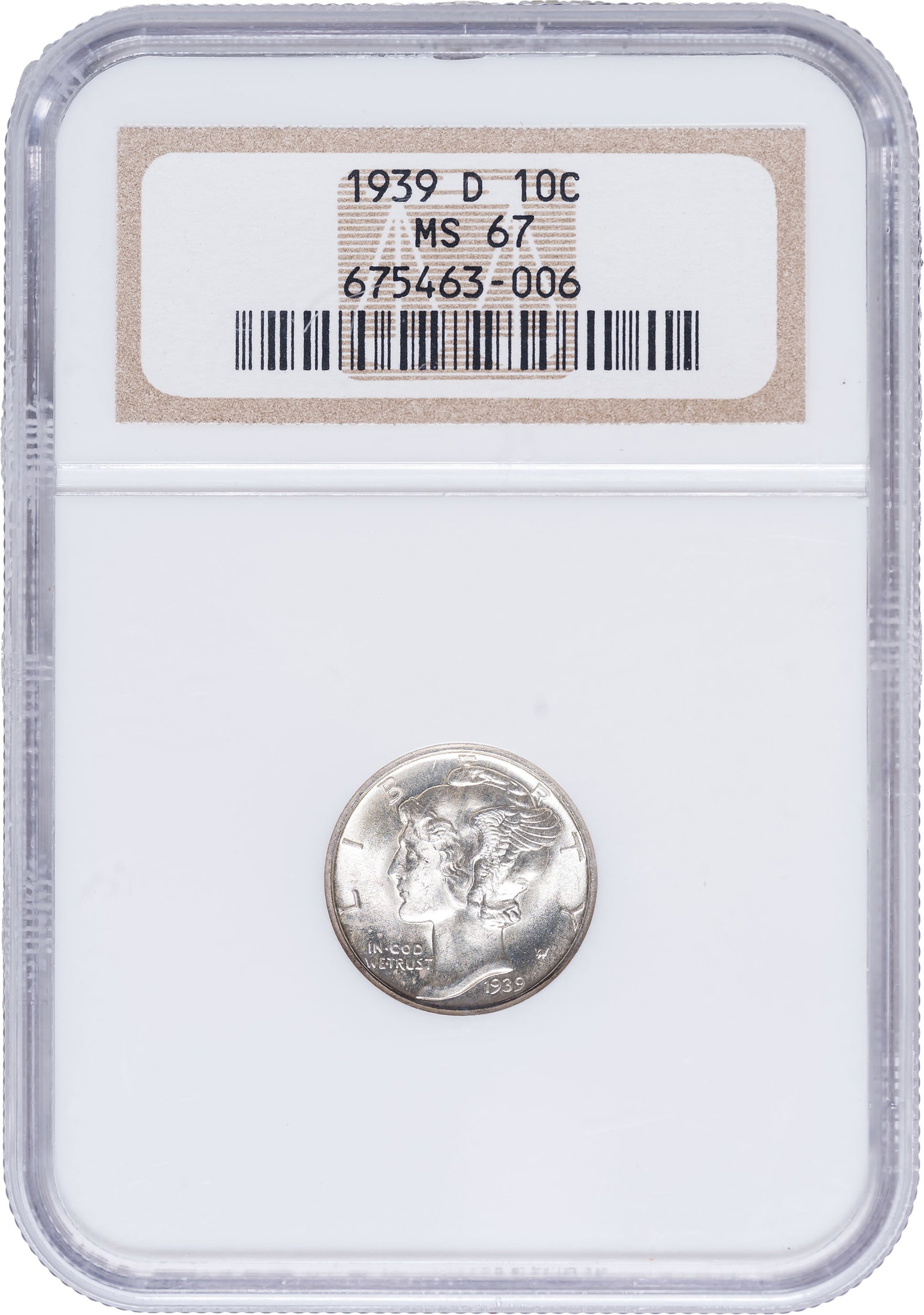 NGC MS-67 1939-D Mercury Dime (1 of 2)