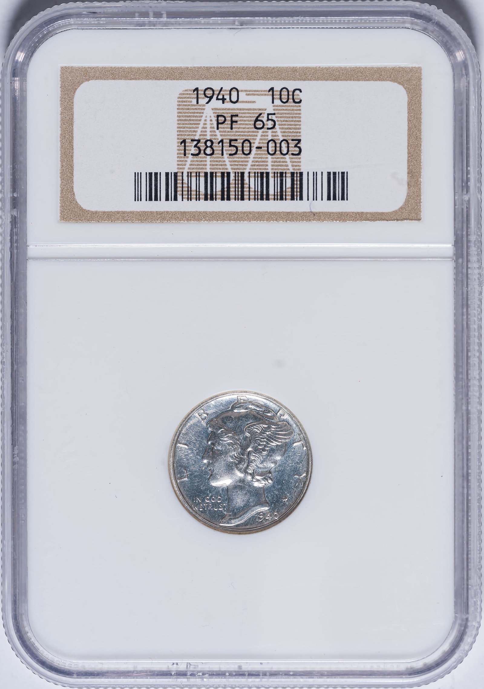 NGC Proof-65 1940 Mercury Dime (1 of 2)