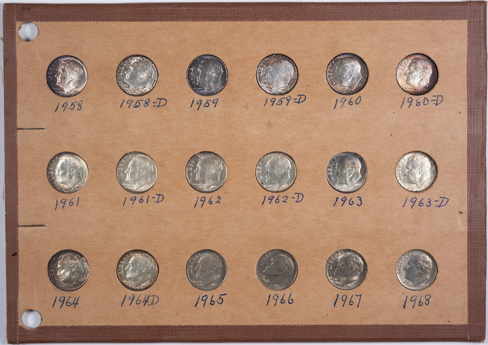 Choice to Gem Roosevelt Dime Set - 5