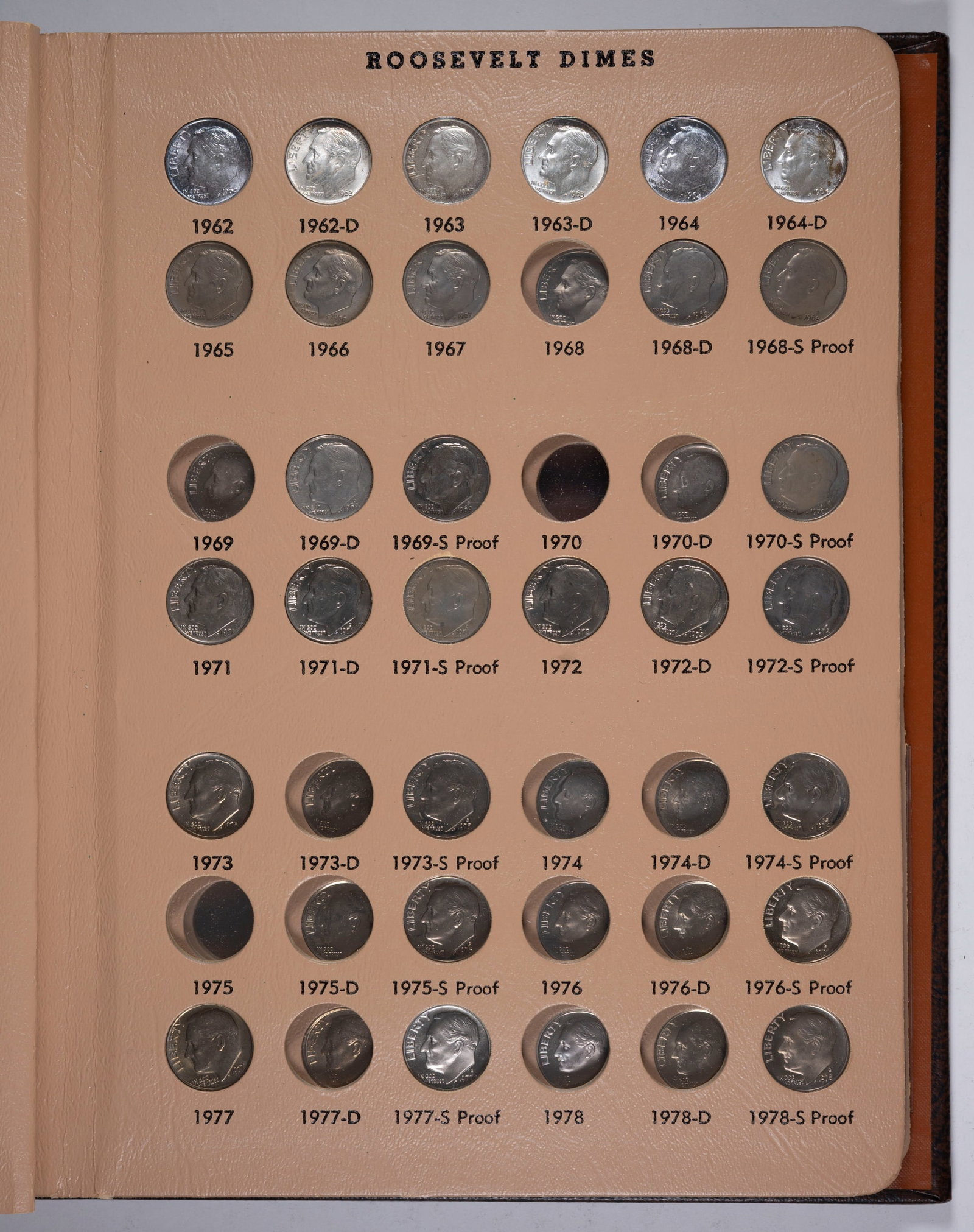 Complete Mostly BU 1946-2002 Roosevelt Dime Set - 2