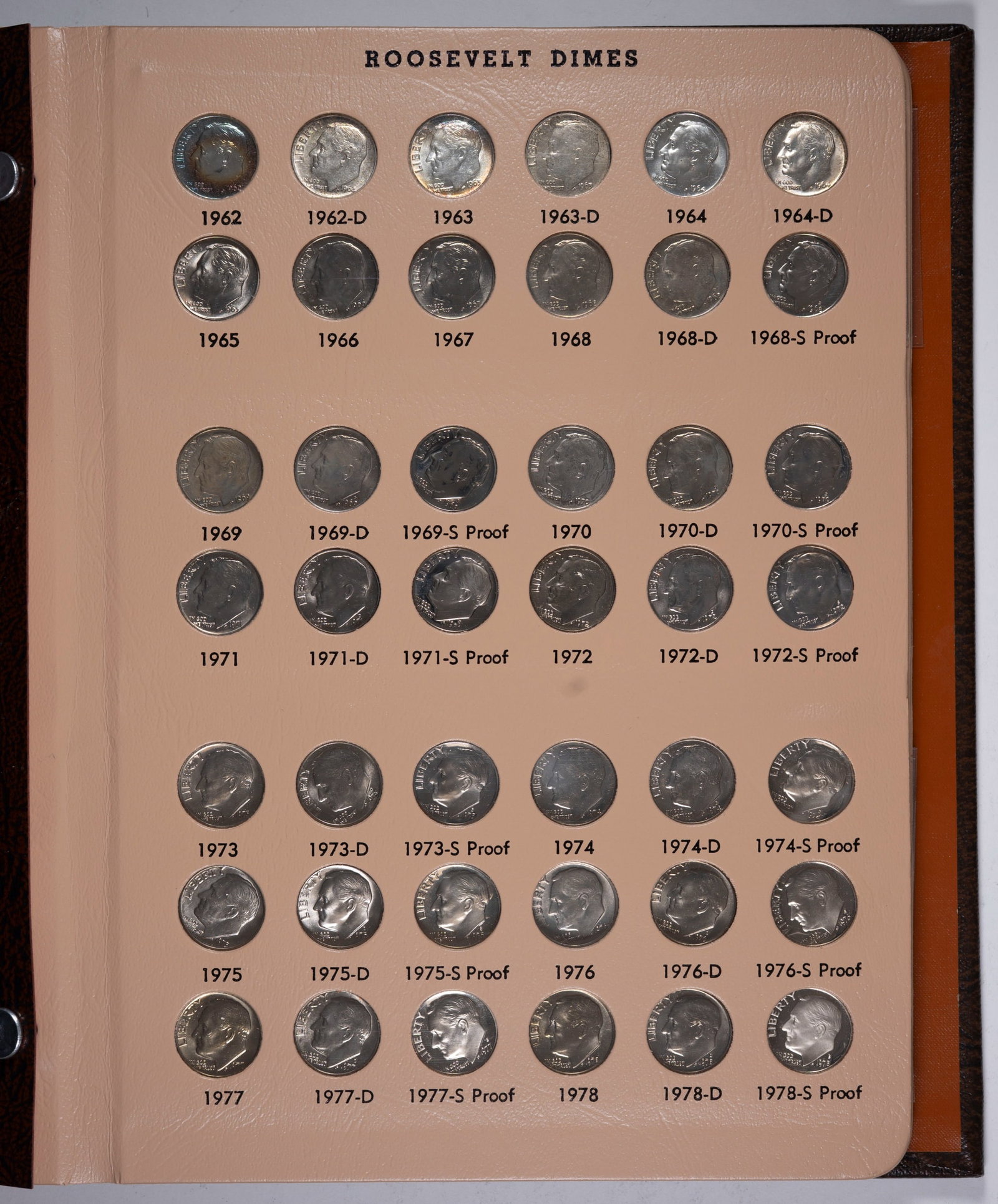 Complete Mostly BU 1946-2002 Roosevelt Dime Set - 5
