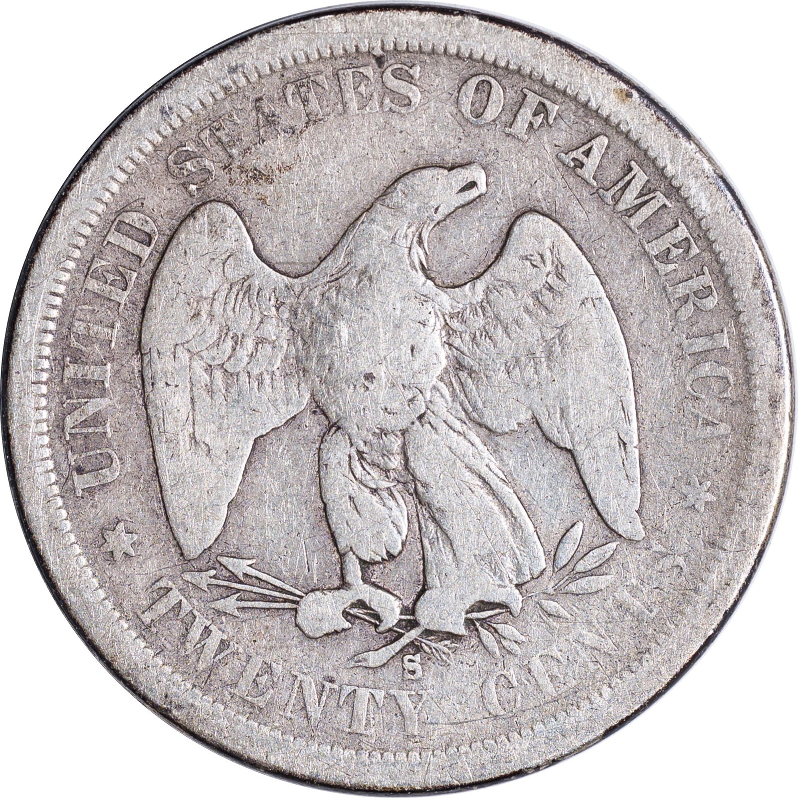 Colorful VG-8 1875-S Twenty-Cents - 2