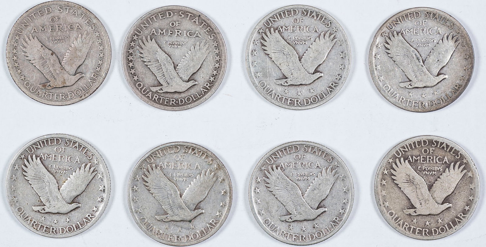 Lot Of 8 Standing Liberty Quarters - 2