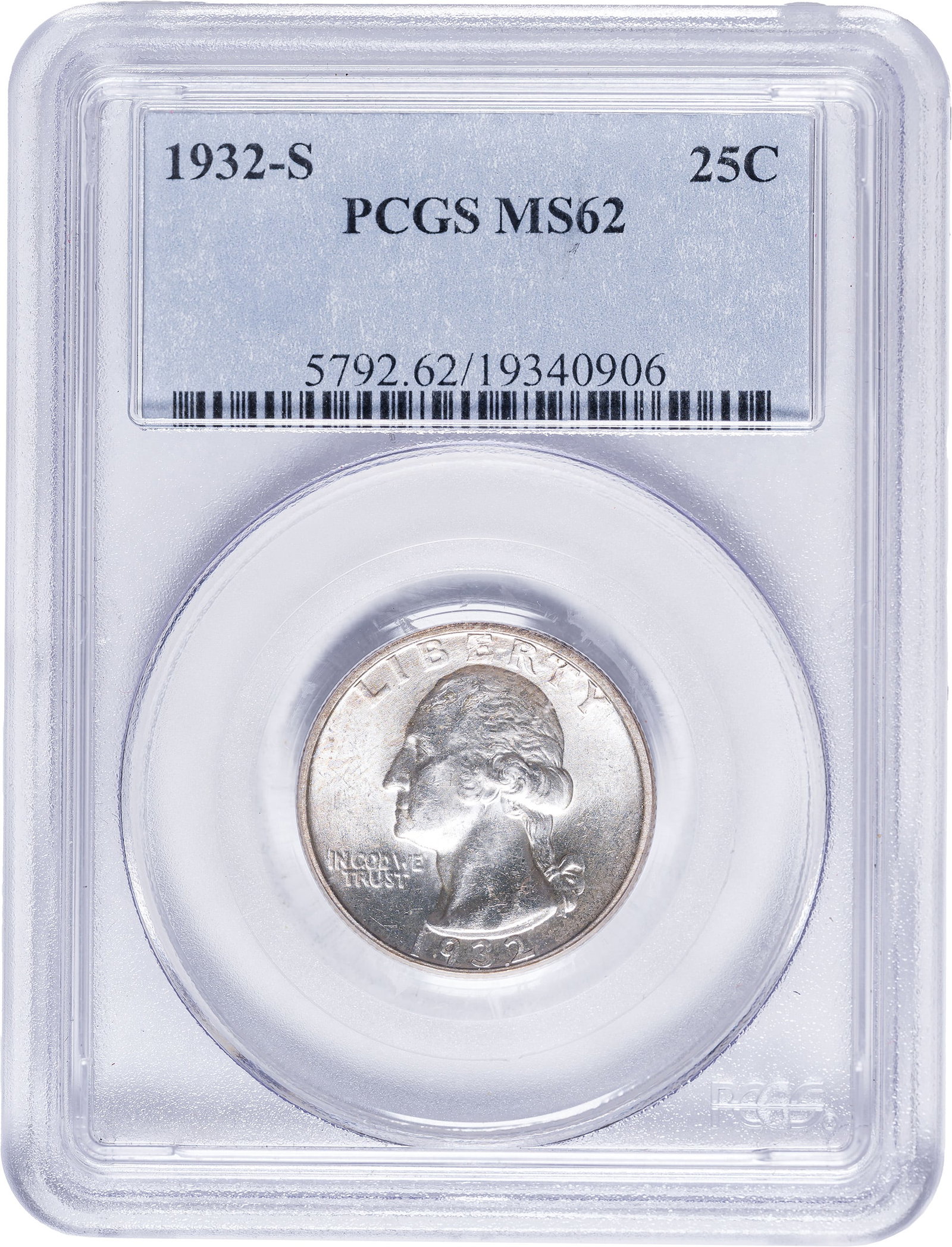 PCGS MS-62 1932-S Washington Quarter (1 of 2)