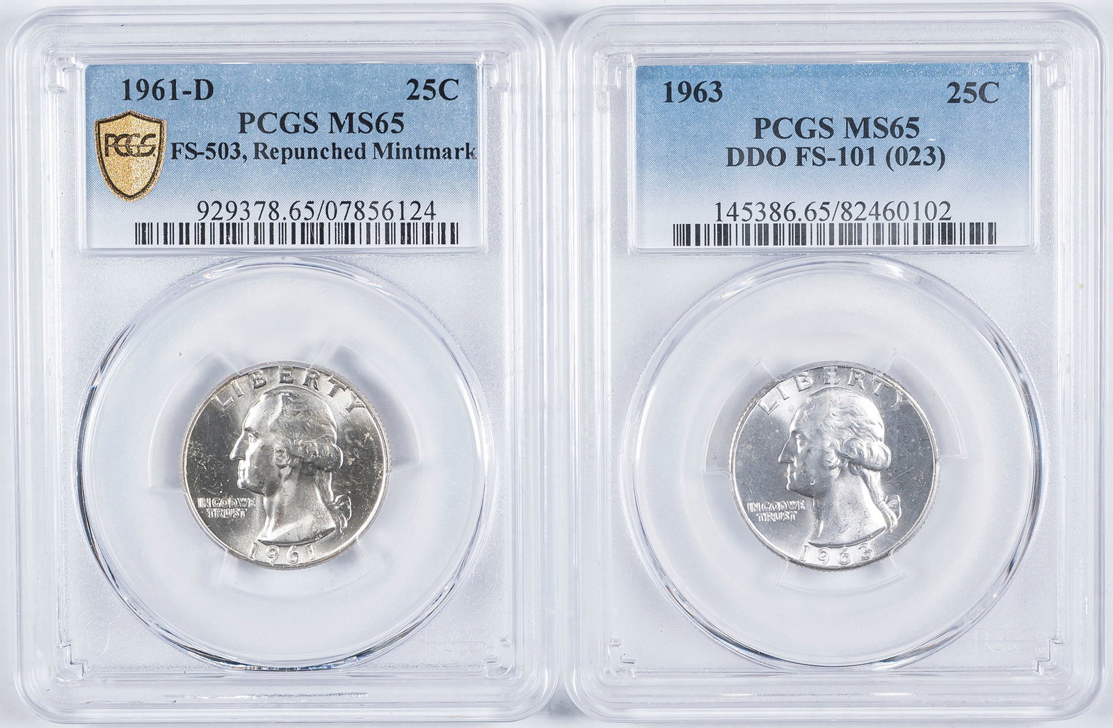 PCGS-Certified Washington Quarter Variety Pair (1 of 2)