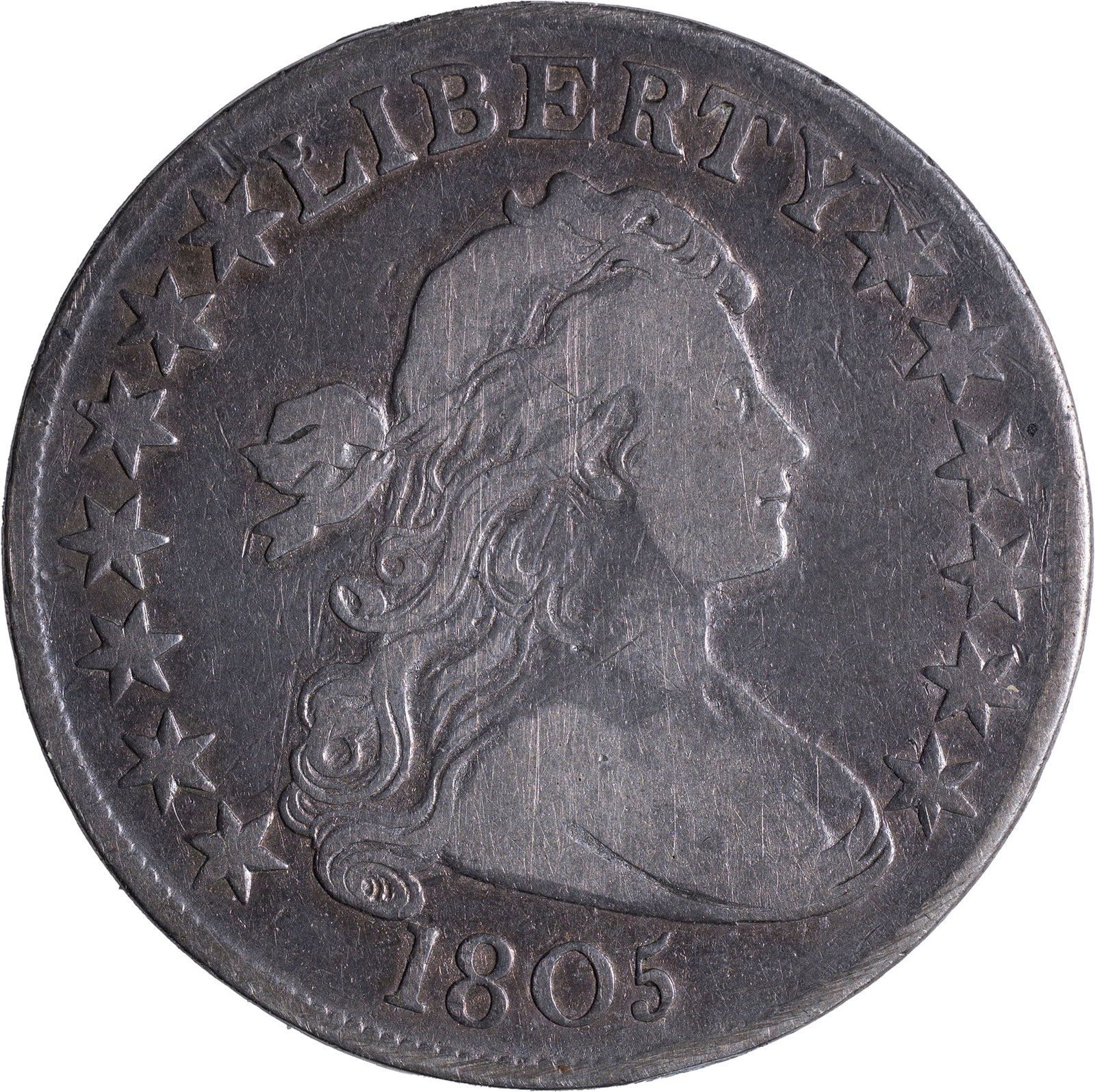 Fine to VF 1805 Draped Bust Half Dollar (1 of 2)