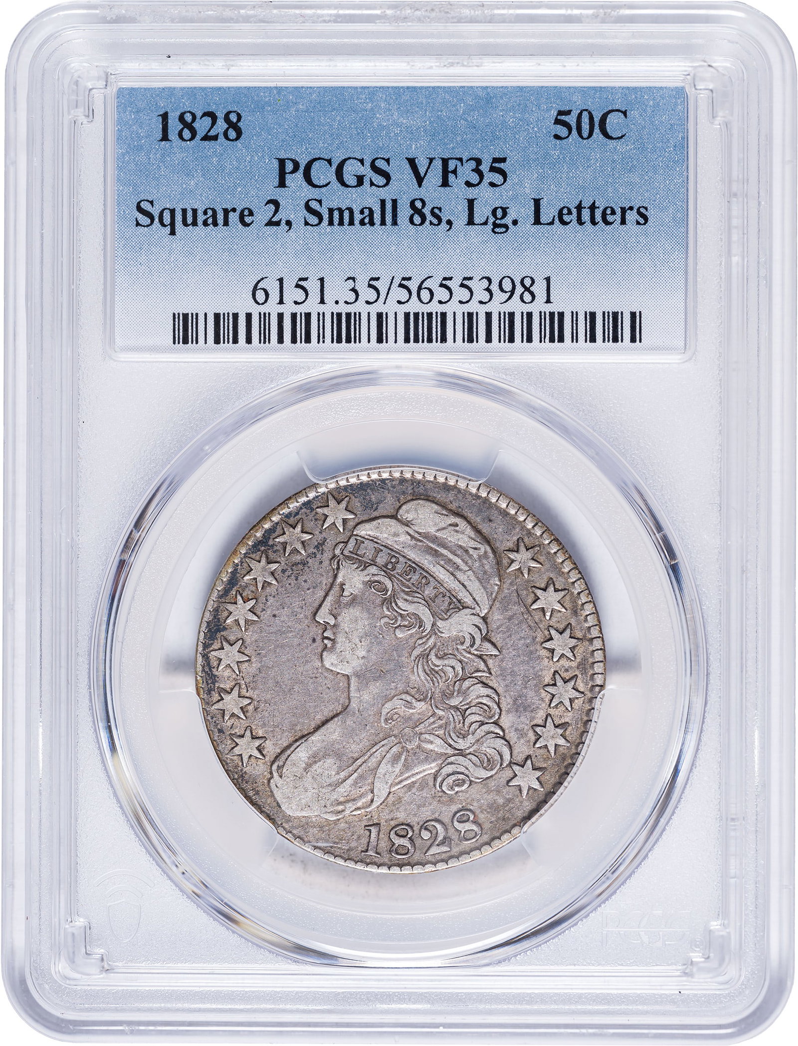 PCGS VF-35 1828 Capped Bust Half Dollar (1 of 2)