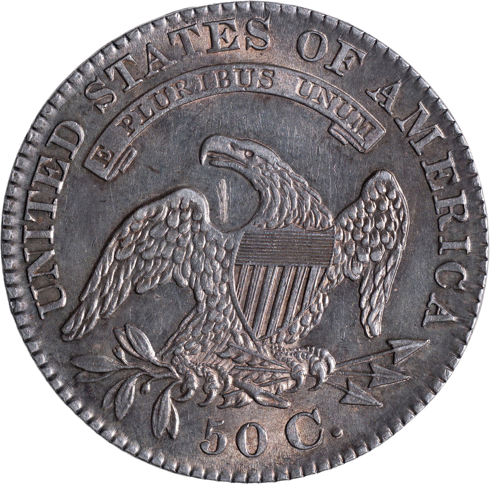 Choice AU-55 1829 Capped Bust Half Dollar - 2