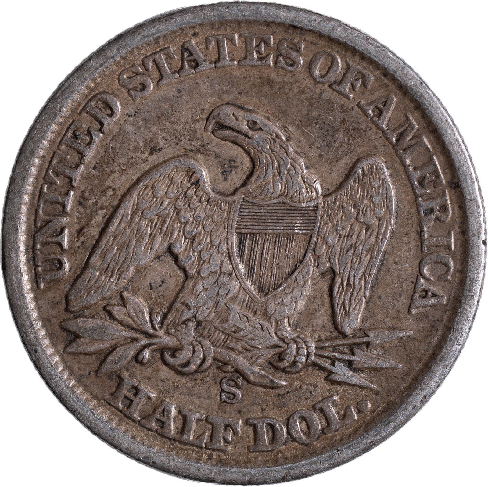 EF-40 1862-S Seated Half Dollar - 2