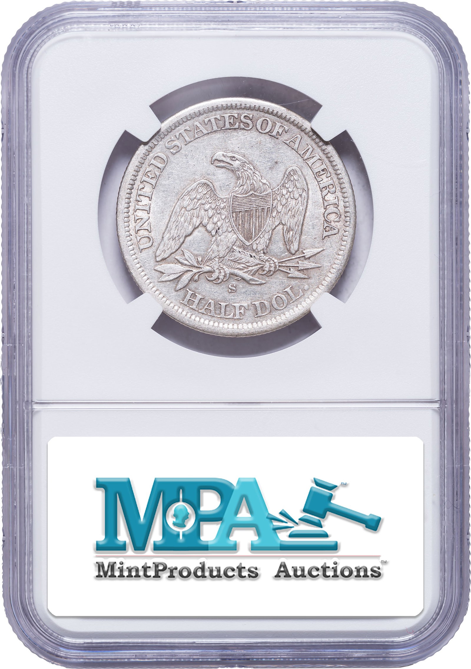 NGC AU-55 1863-S Liberty Seated Half Dollar - 2