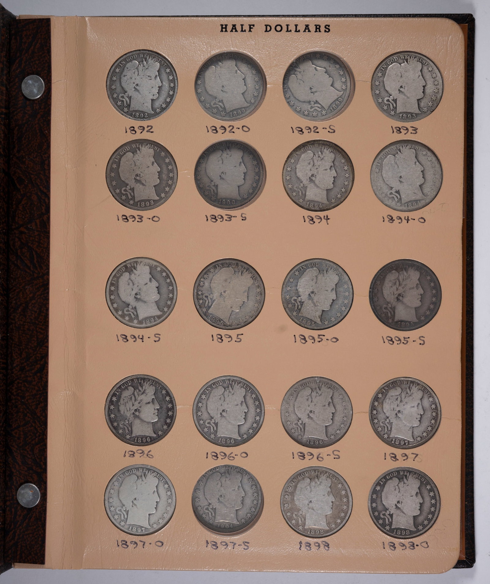 Nearly Complete Barber Half Dollar Set (1 of 4)