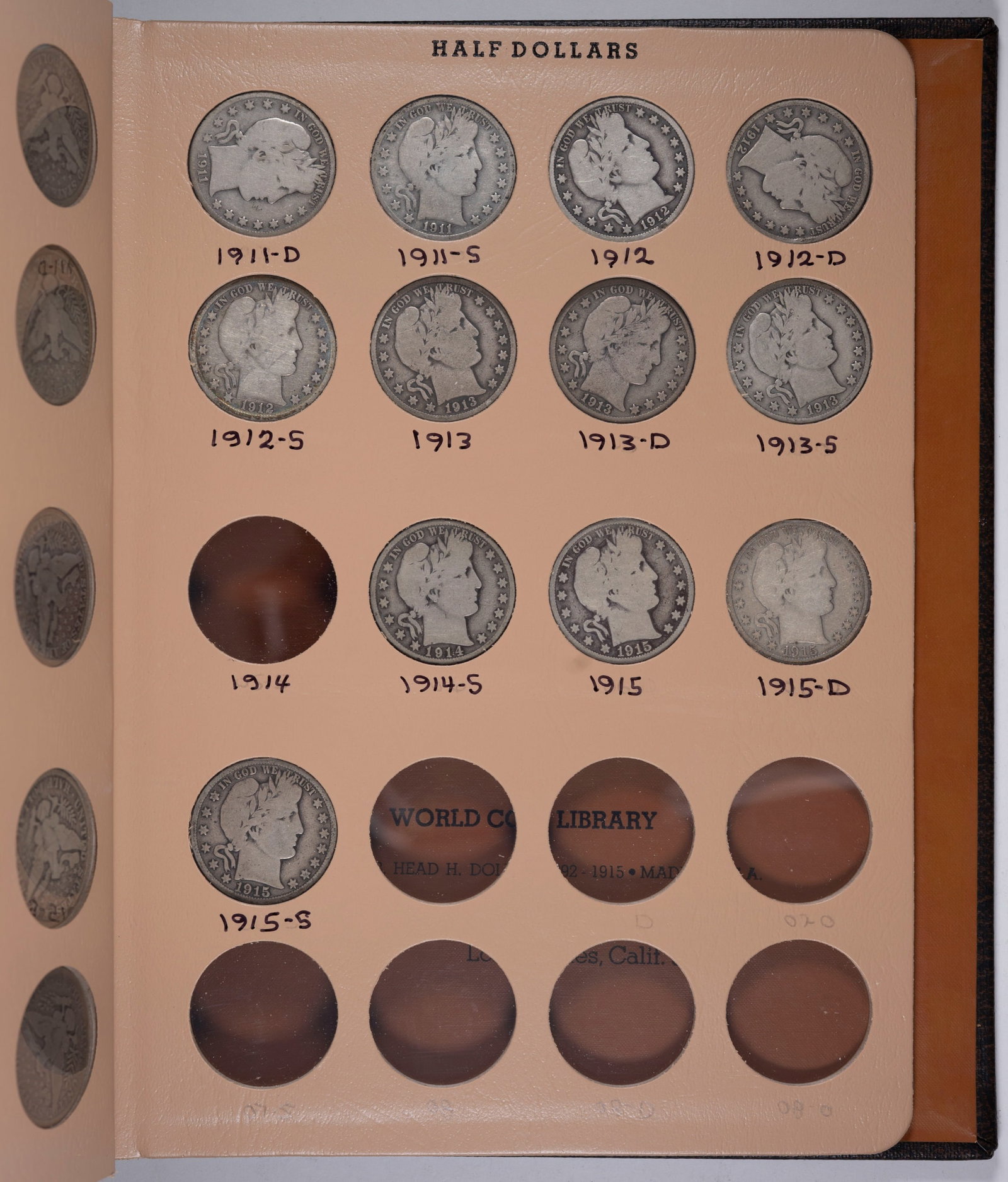 Nearly Complete Barber Half Dollar Set - 4