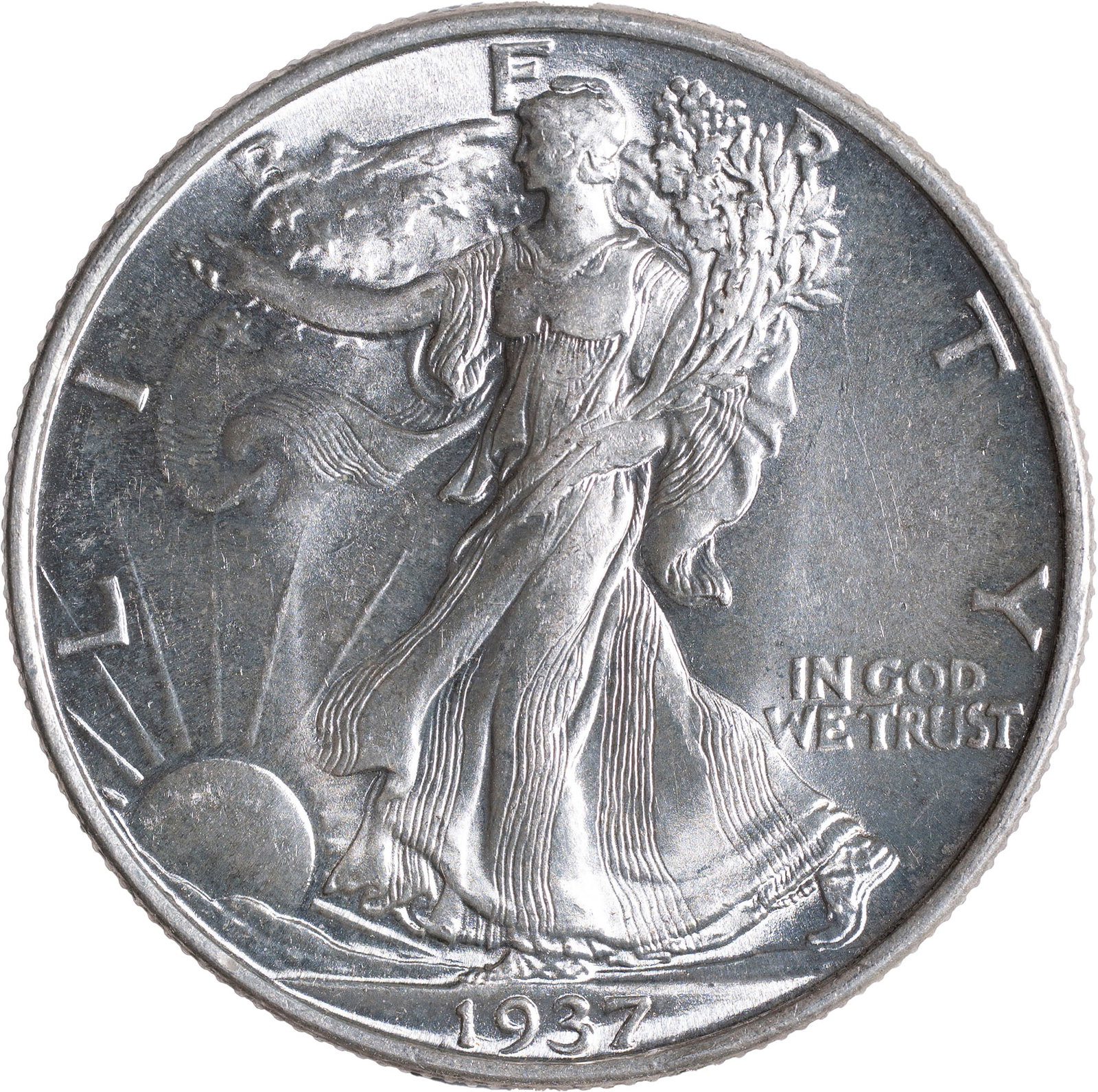 MS-63 1937 Walking Liberty Half Dollar (1 of 2)