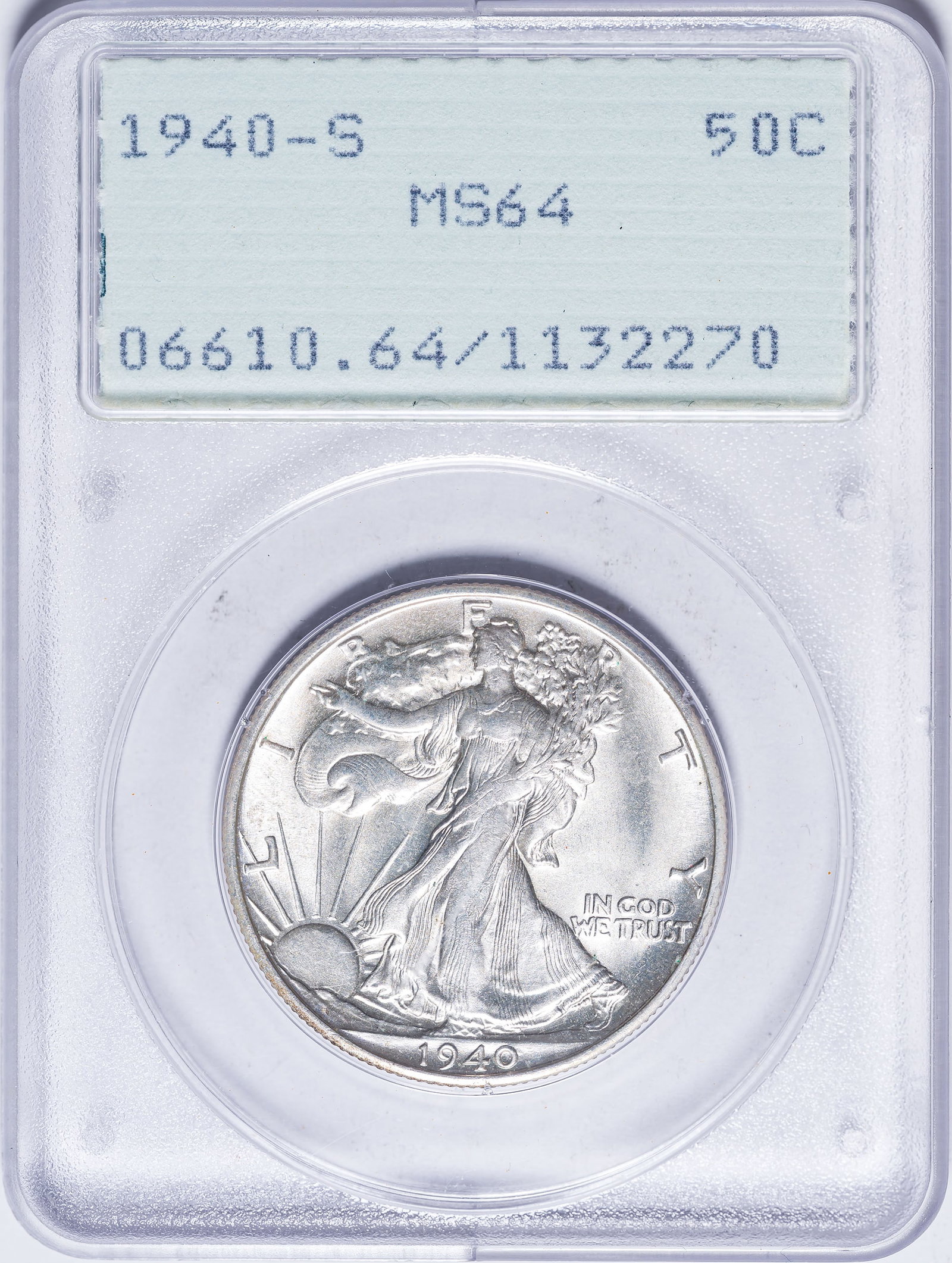PCGS MS-64 1940-S Half Dollar (1 of 2)
