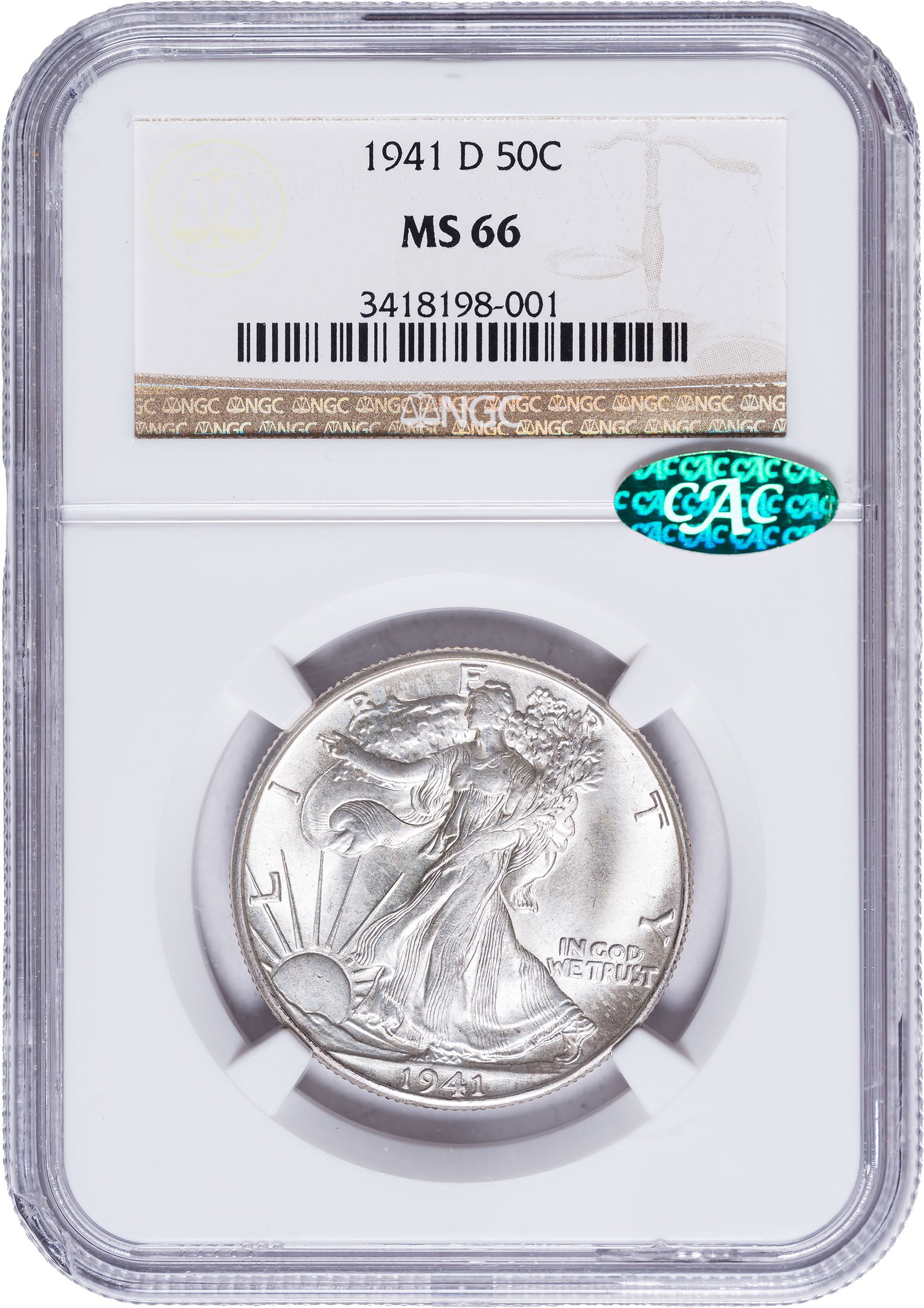 NGC MS-66 CAC 1941-D Half Dollar (1 of 2)