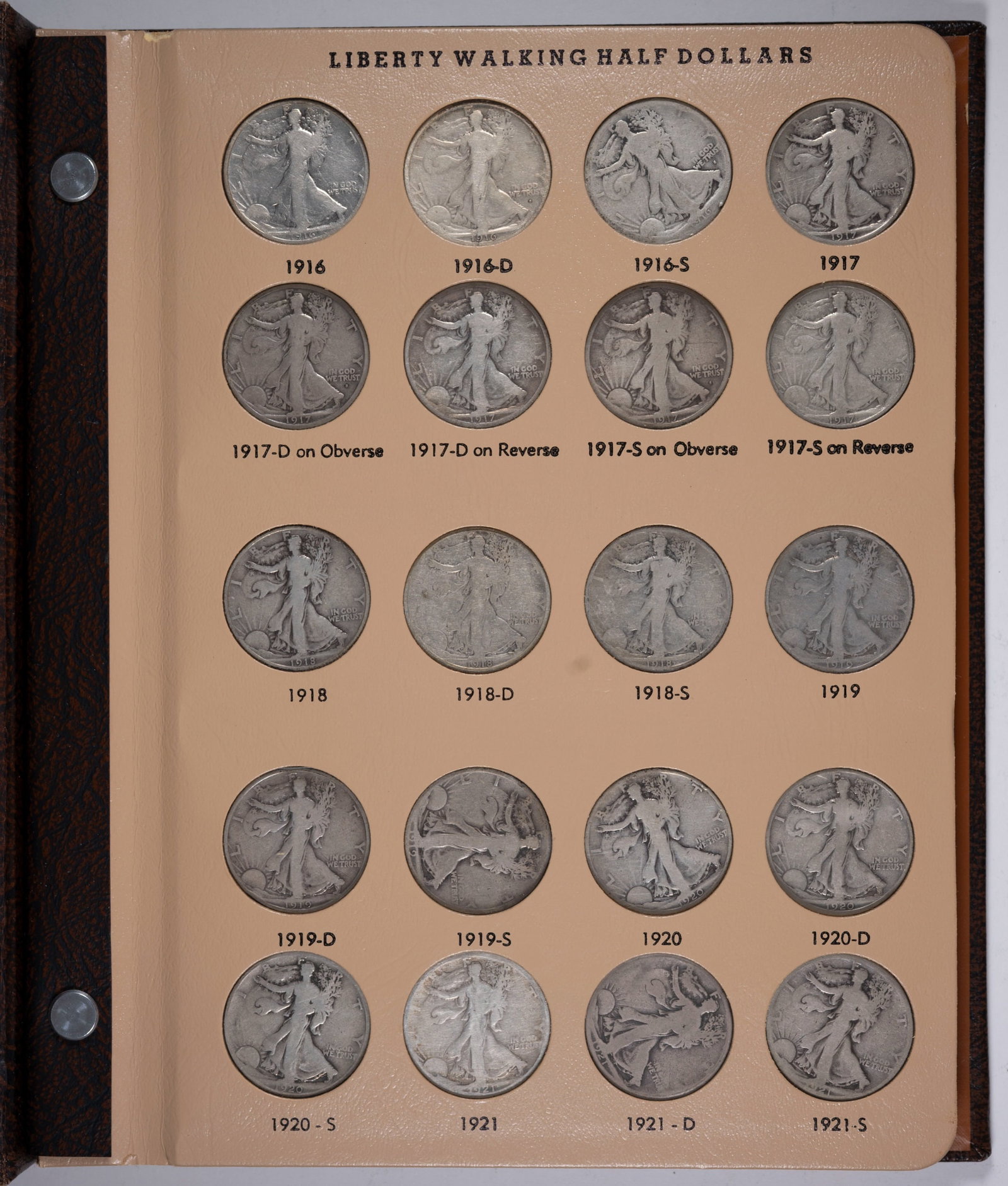 Complete Set Walking Liberty Half Dollars (1 of 4)
