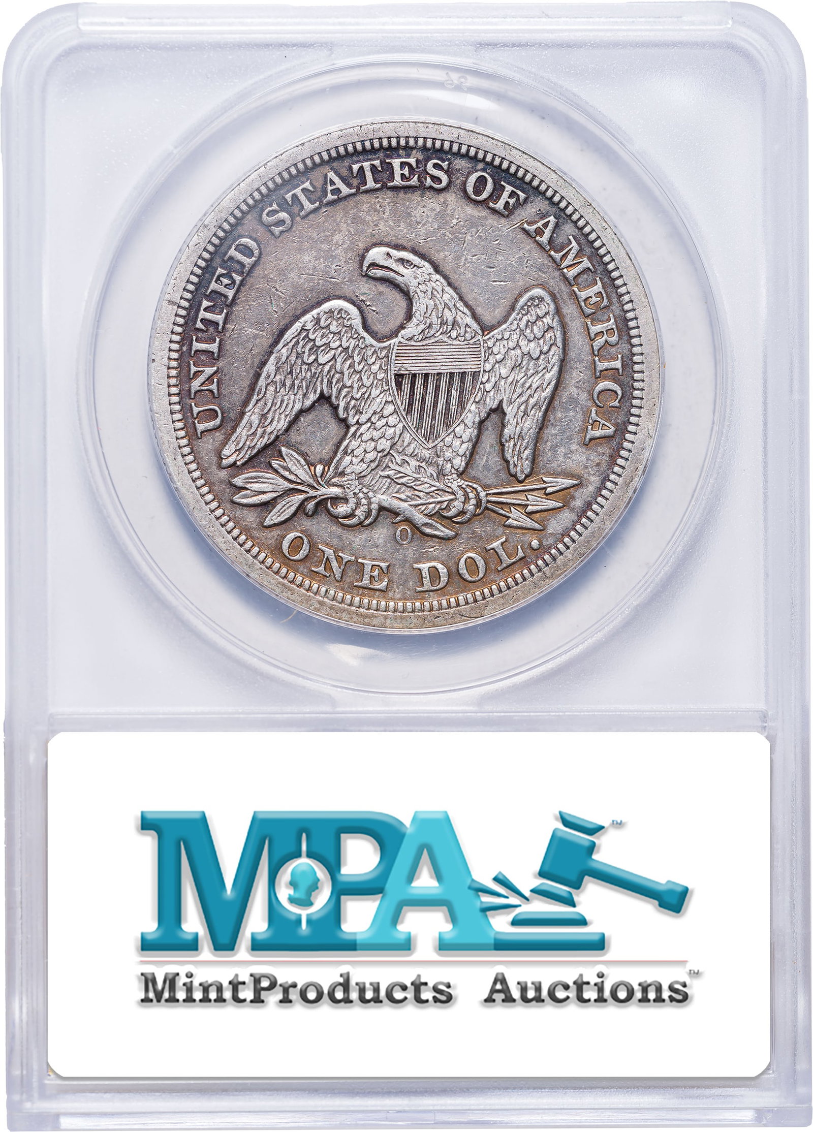 ANACS EF-40 Details 1850-O Seated Dollar - 2