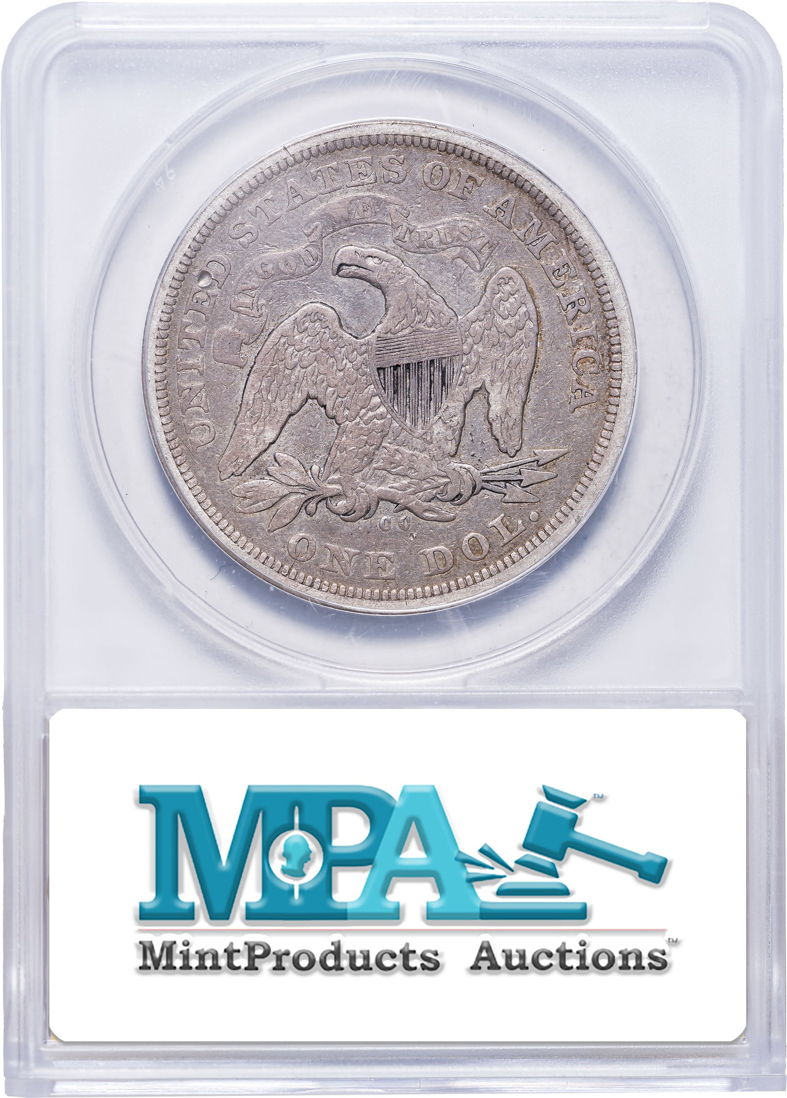 VF-35 Details 1872-CC Seated Dollar - 2