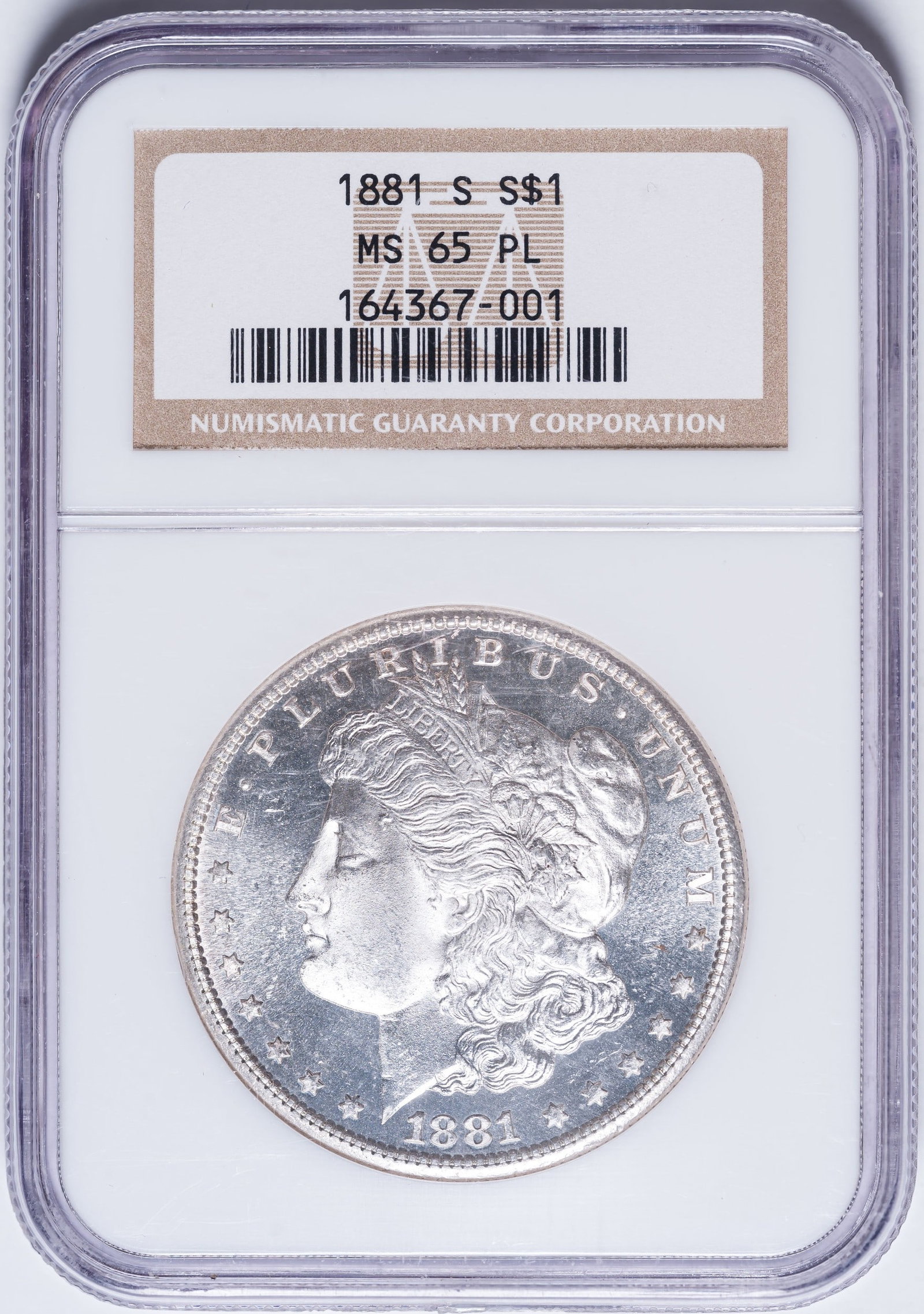 NGC MS-65 PL 1881-S Morgan Dollar (1 of 2)