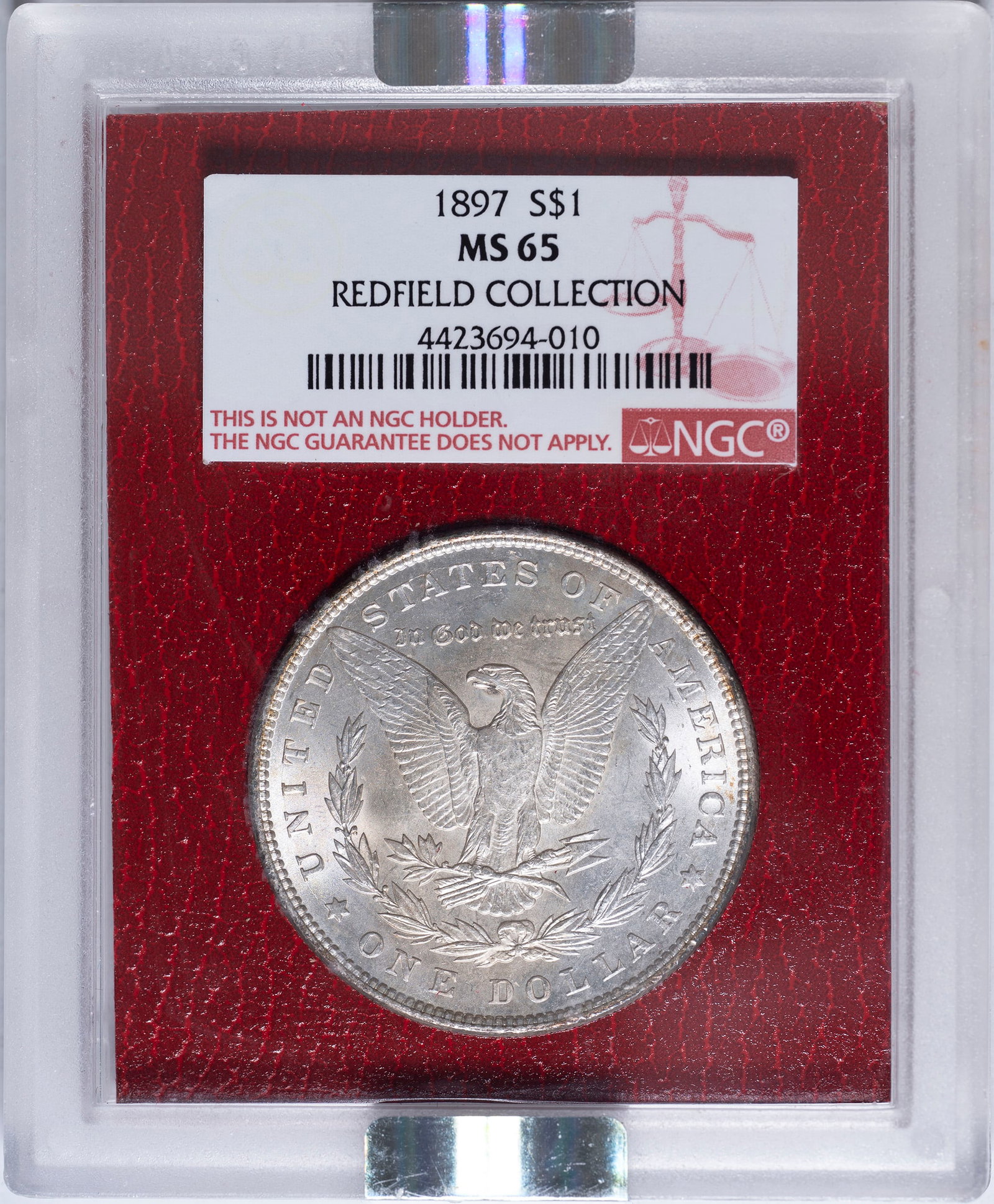 NGC MS-65 1897 Redfield Hoard Morgan Dollar - 2