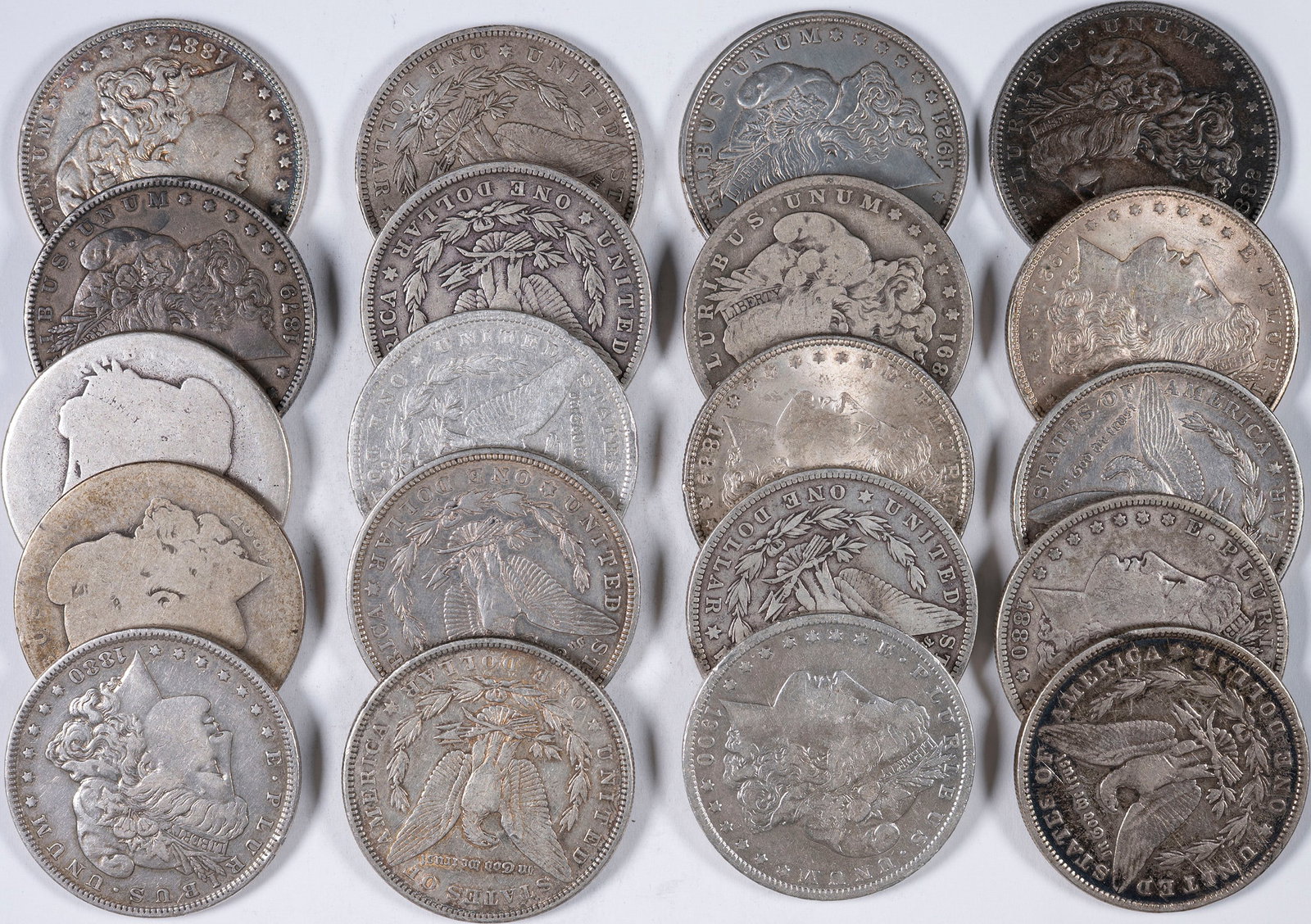 20 Pcs Mixed Morgan Dollars (1 of 1)