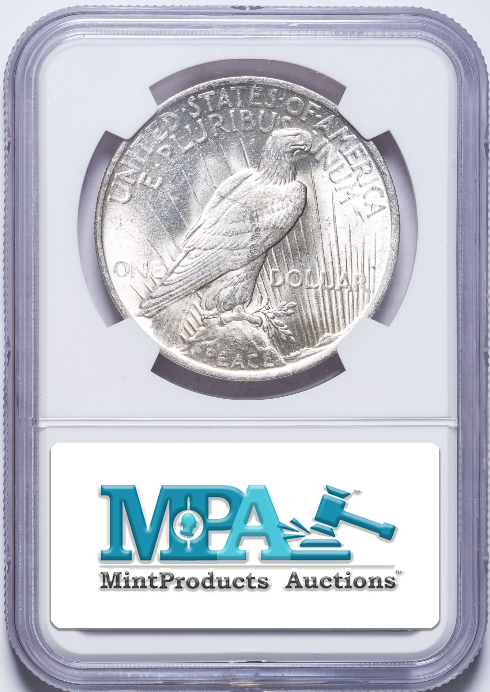 NGC MS-63 1922 Peace Dollar - 2