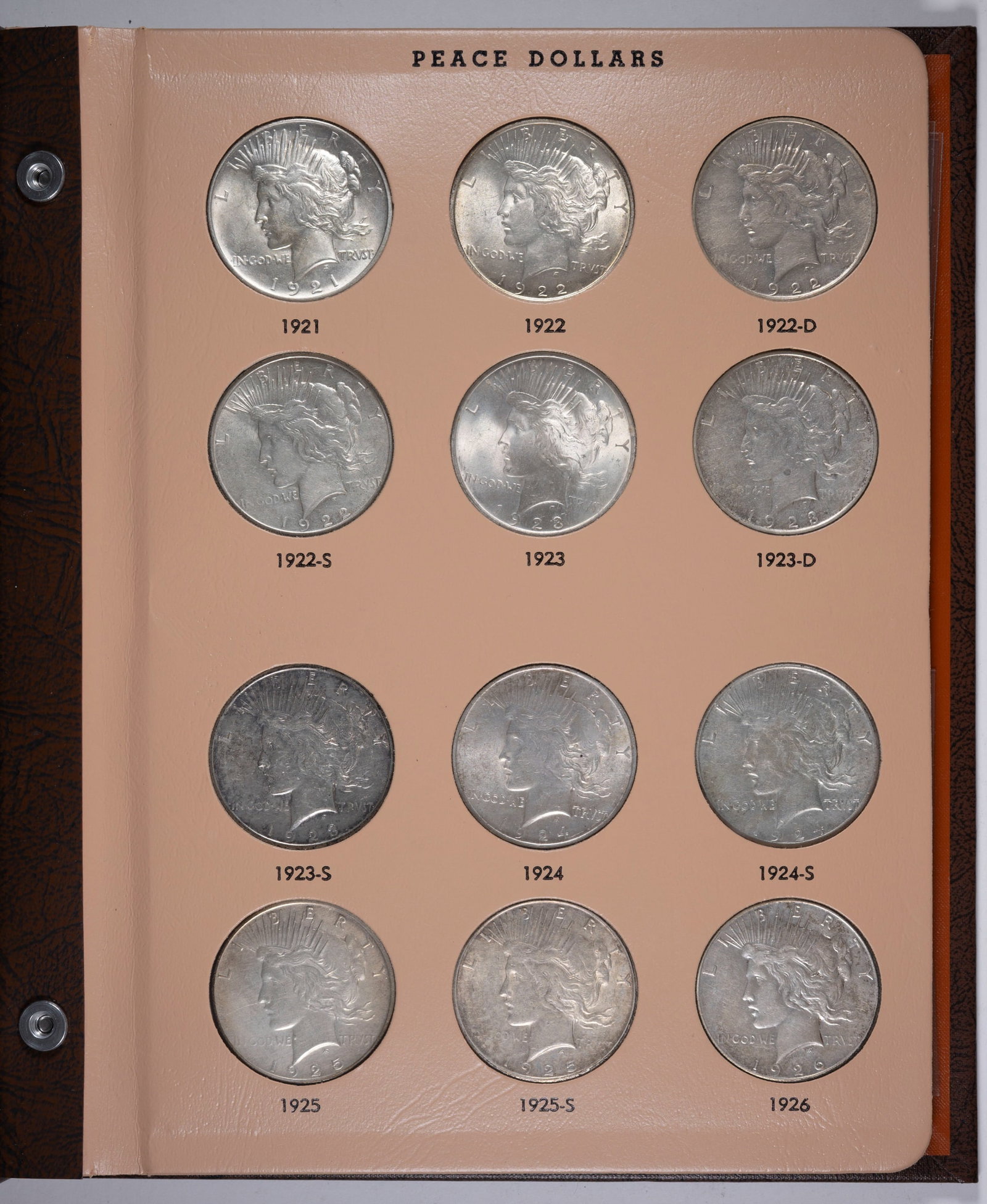 Complete Set EF to AU Peace Dollars (1 of 2)