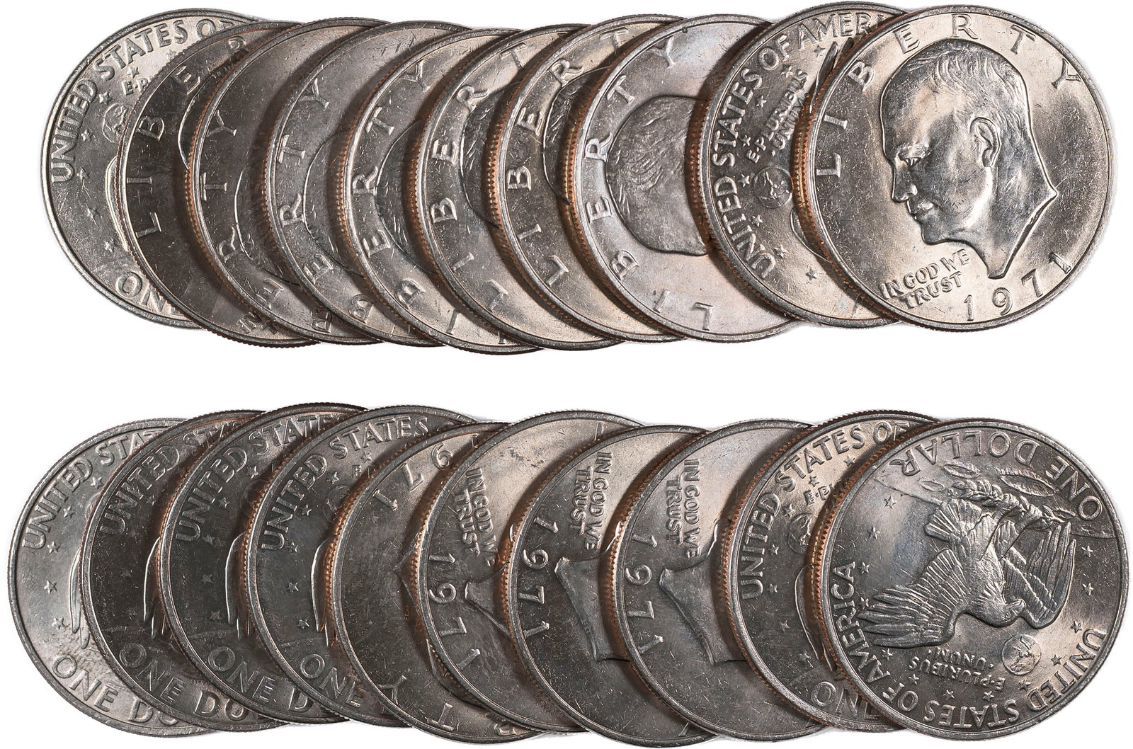 Nice Original Roll Of 1971 Eisenhower Dollars (1 of 1)