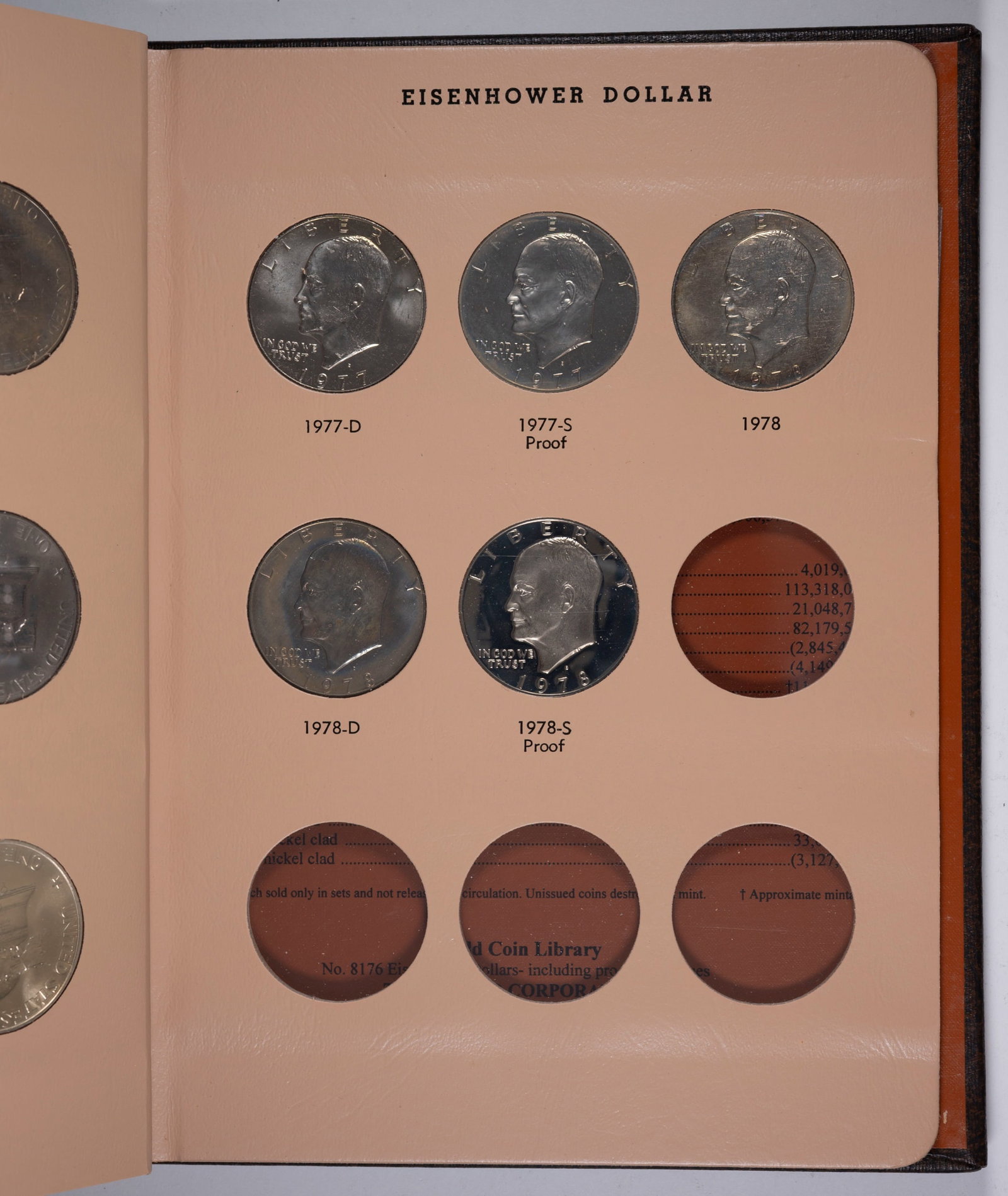 Complete Unc and Proof Eisenhower Dollar Set - 4