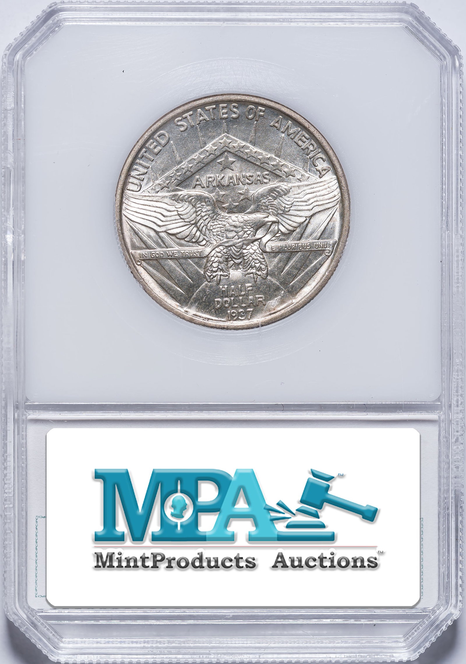 PCI MS-64 1937 Arkansas Half Dollar - 2