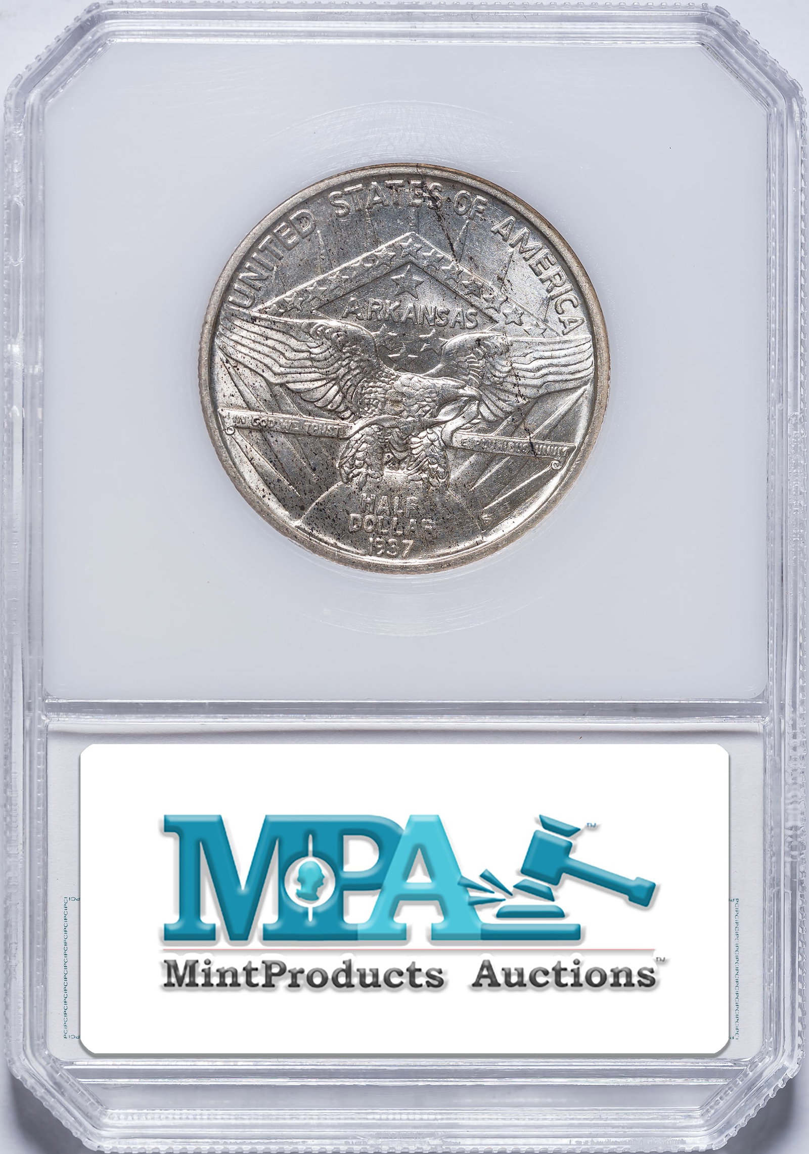 PCI MS-63 1937-S Arkansas Half Dollar - 2