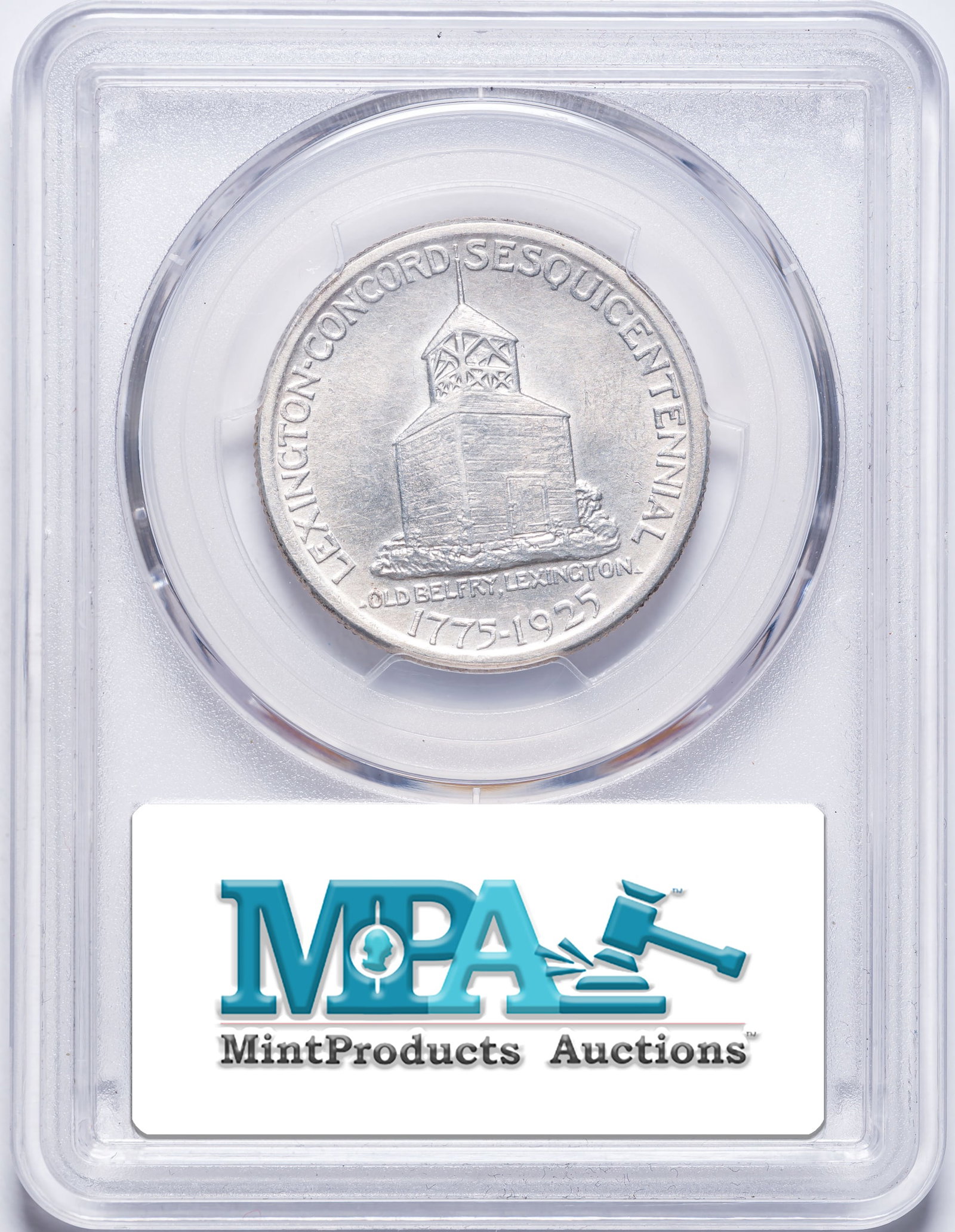 PCGS AU-58 1925 Lexington-Concord Half Dollar - 2