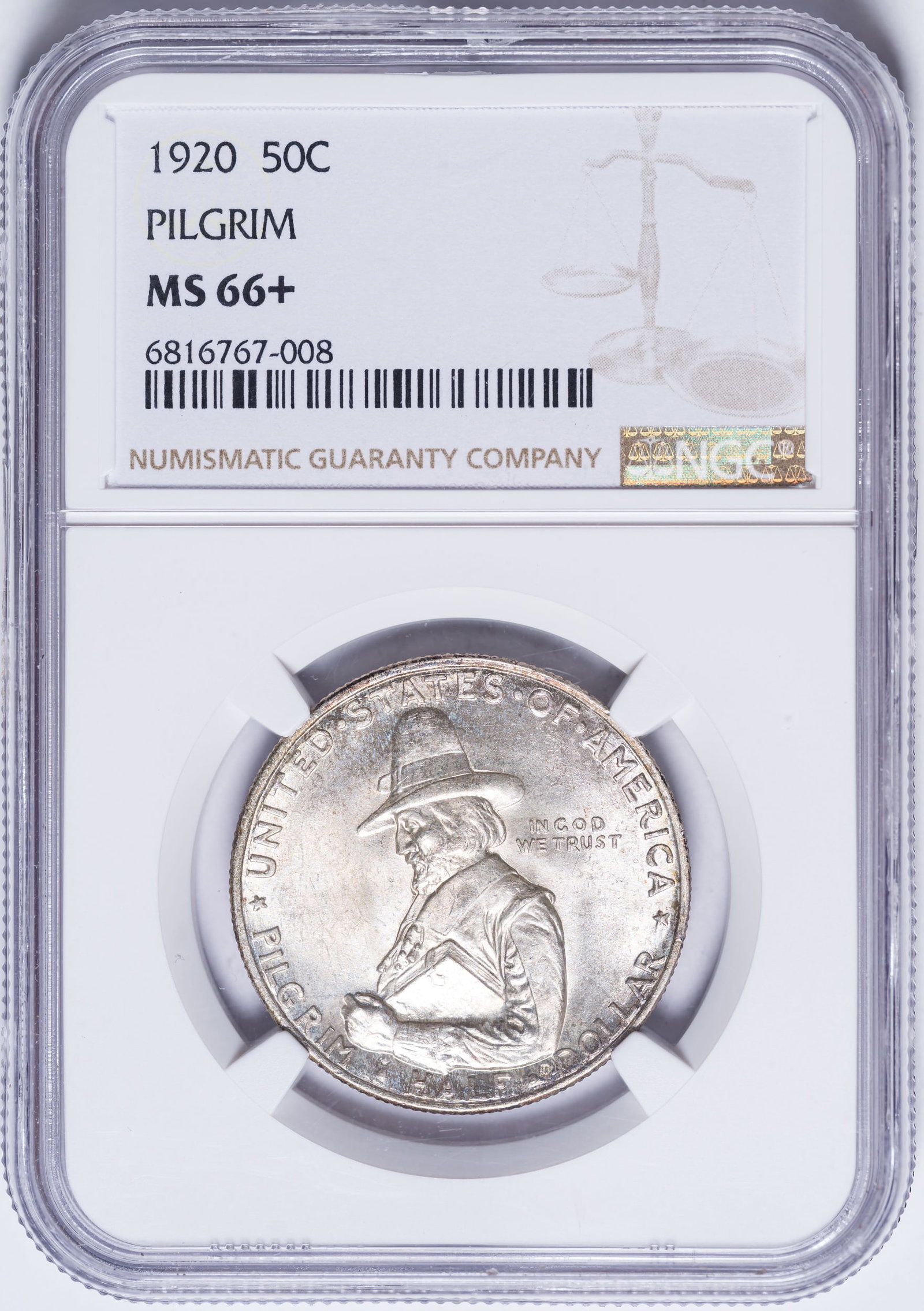 NGC MS-66+ 1920 Pilgrim Half Dollar (1 of 2)