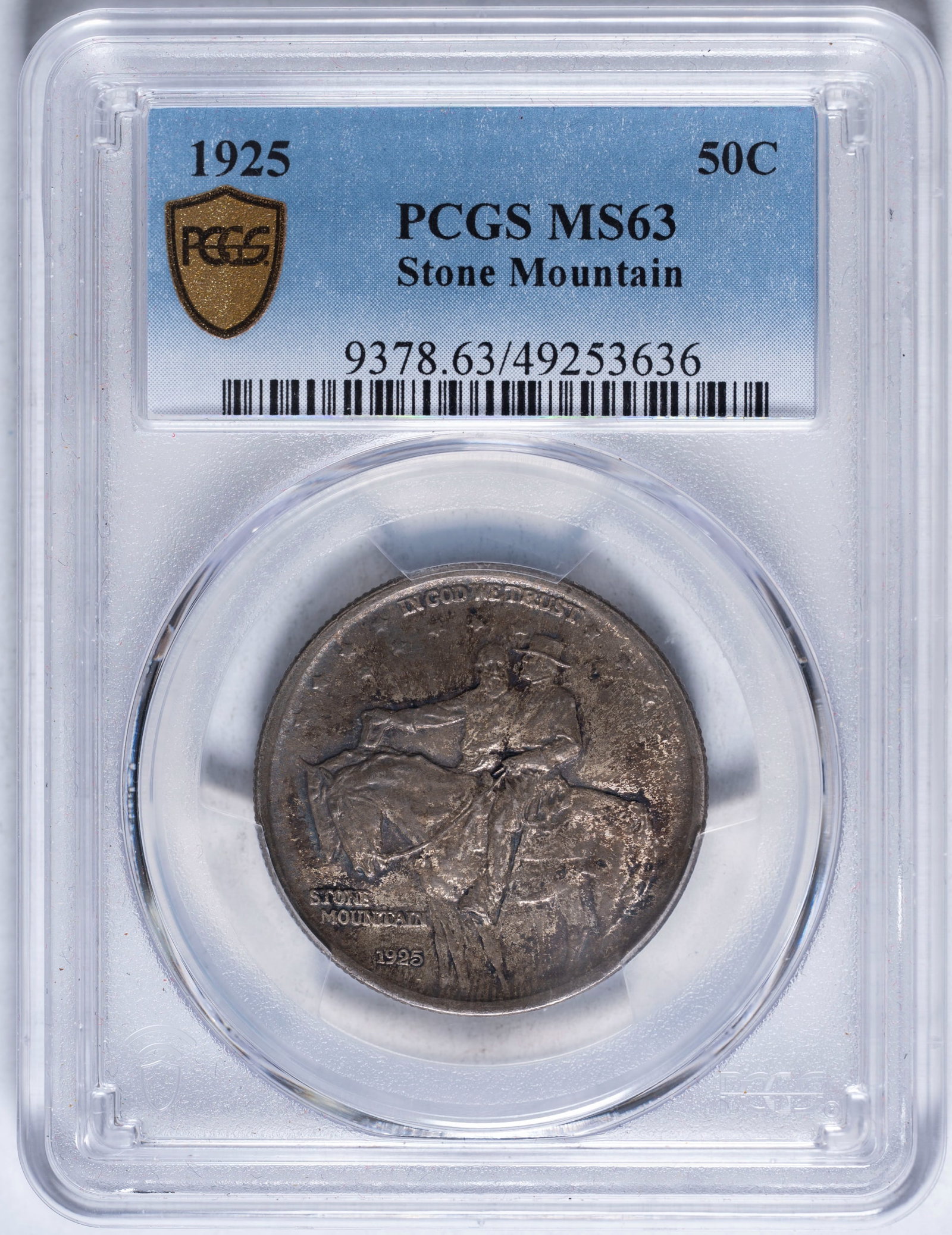 PCGS MS-63 Stone Mt. Half Dollar: Shows an original deep tone.