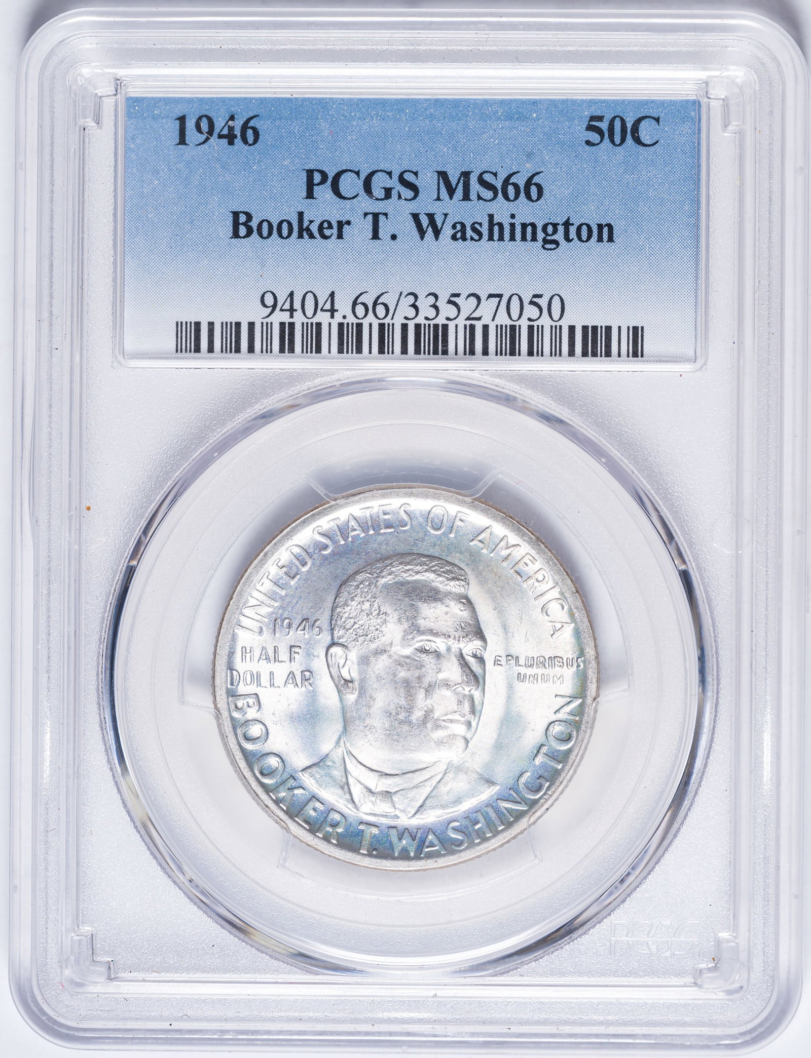 PCGS MS-66 1946 B.T. Washington Half Dollar: Bright and lustrous.