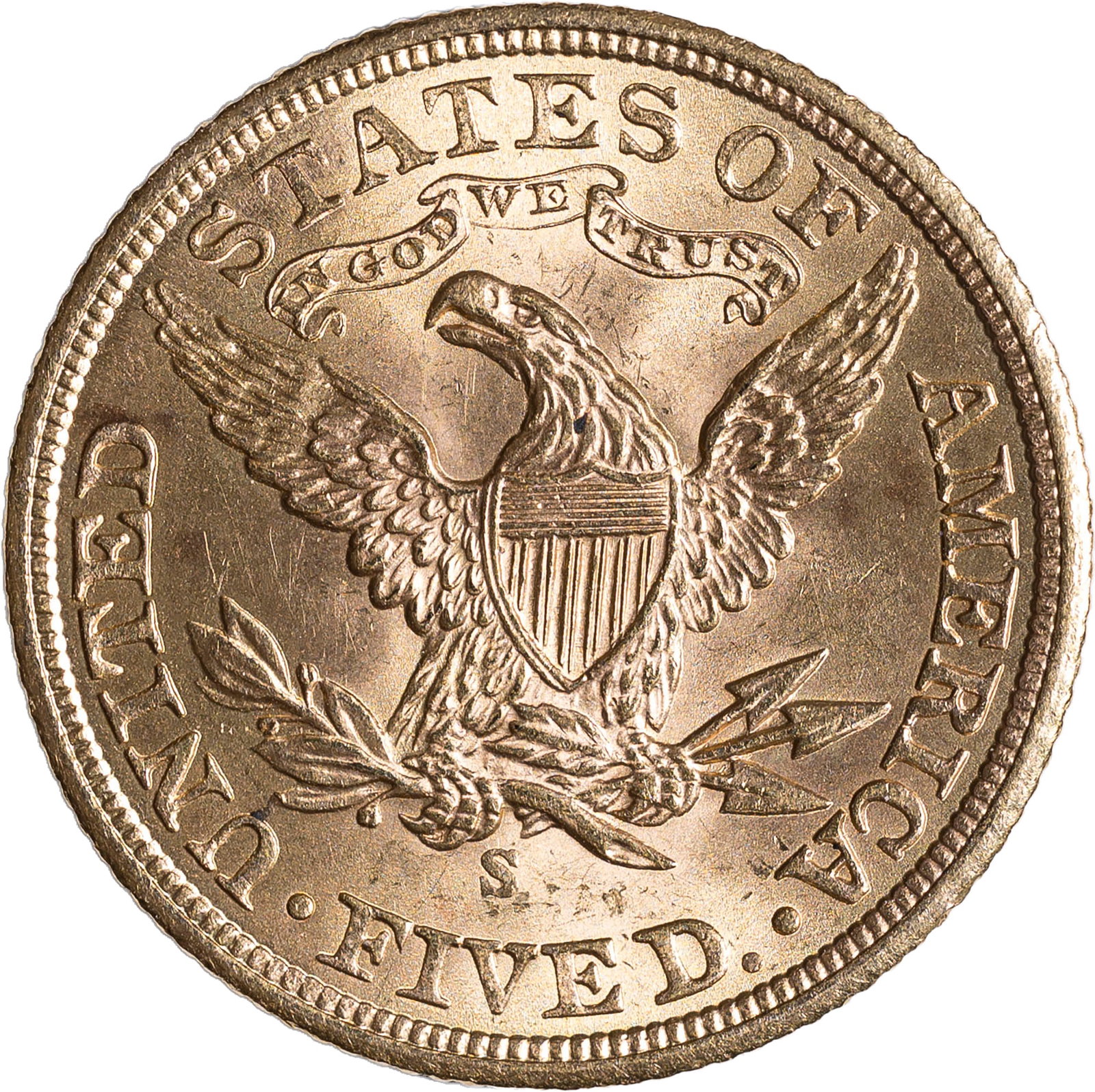 Choice MS-64 1901-S $5 Gold Liberty - 2