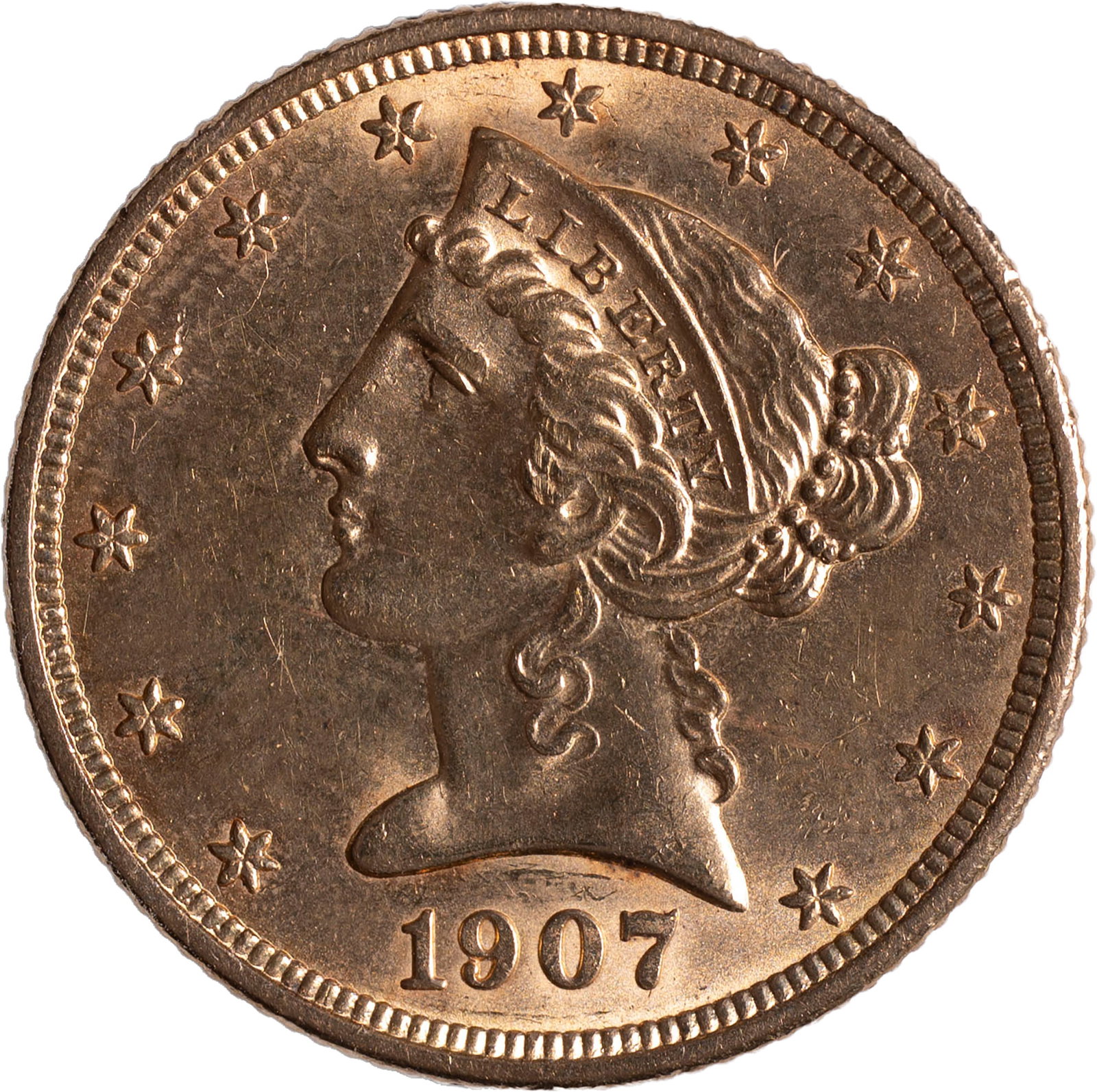 BU-62 1907-D $5 Gold Liberty (1 of 2)