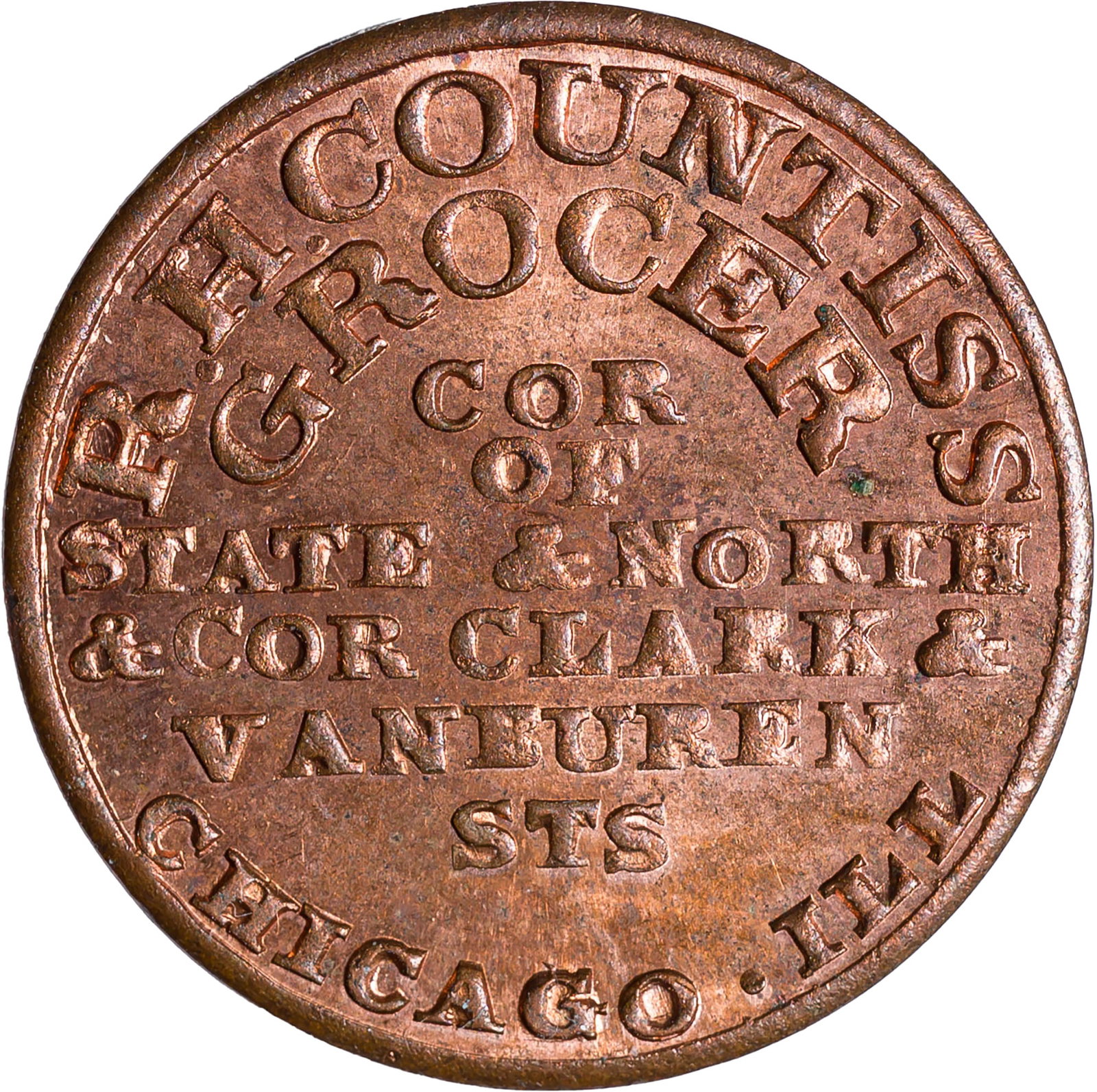 Gem MS-65 RD Undated Store Card Civil War Token (1 of 2)