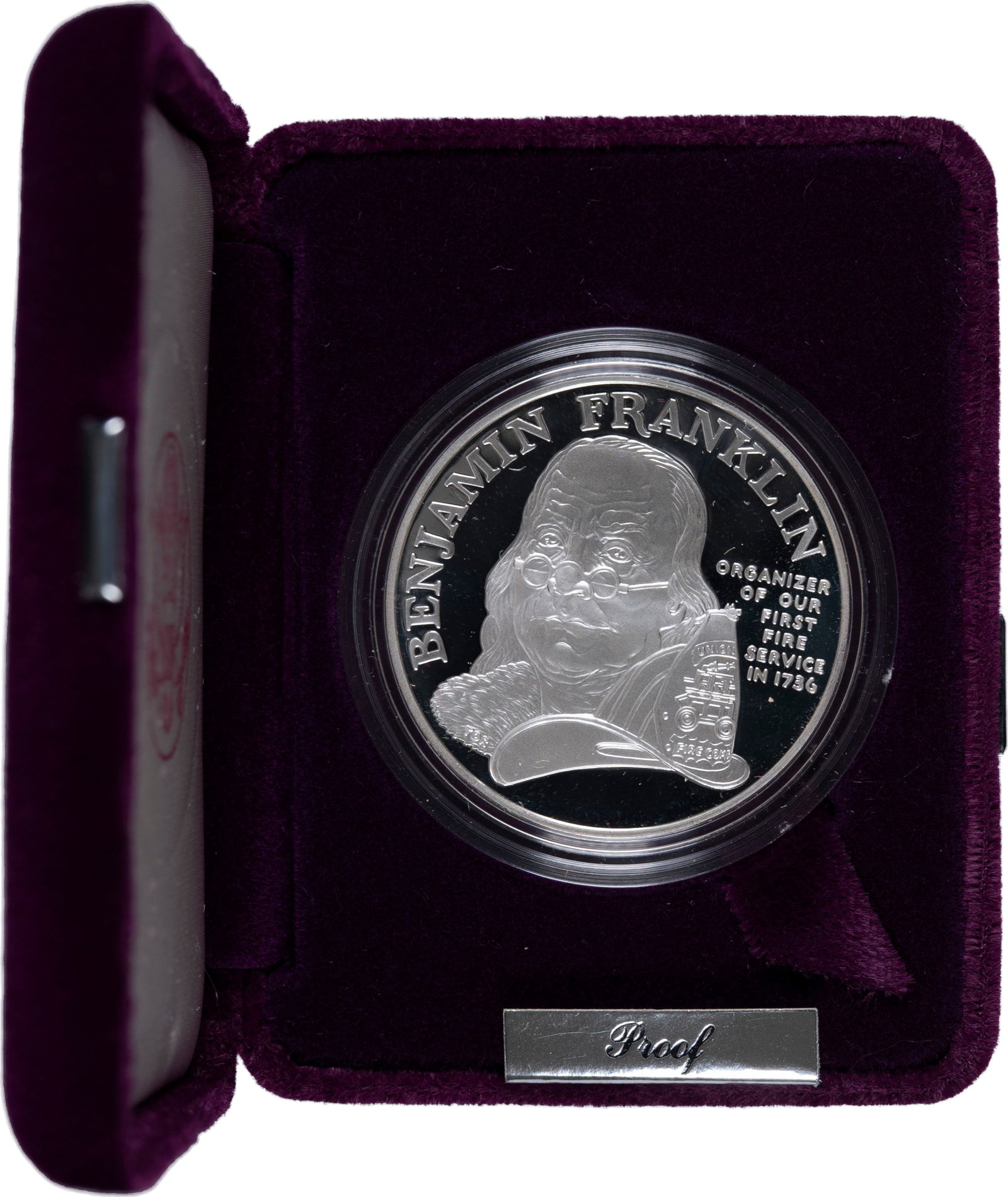 1992 Ben Franklin Silver Fire Fighters Medal (1 of 2)