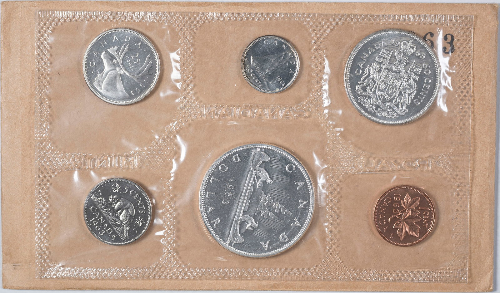 Canada. 1963 Silver Proof Like Set: A gem set that's housed in OGP.