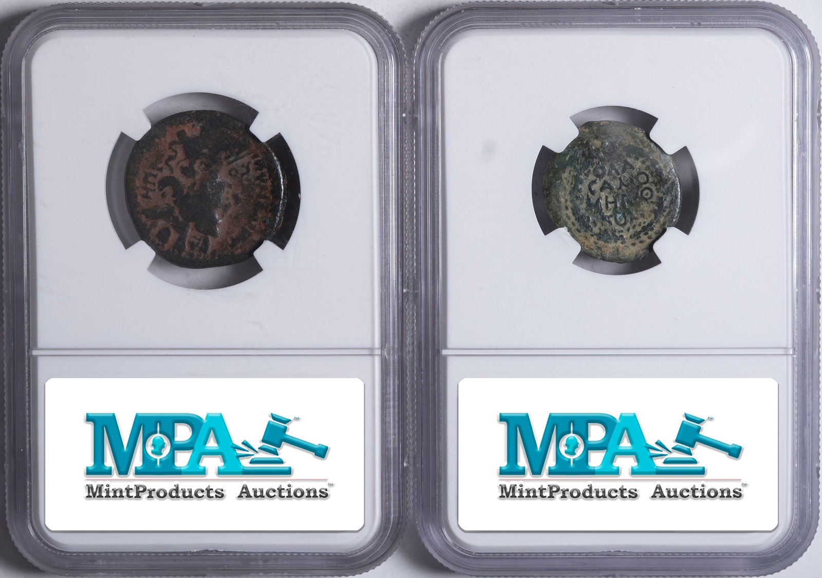 Pair Of NGC Certified Ancient Coppers - 2