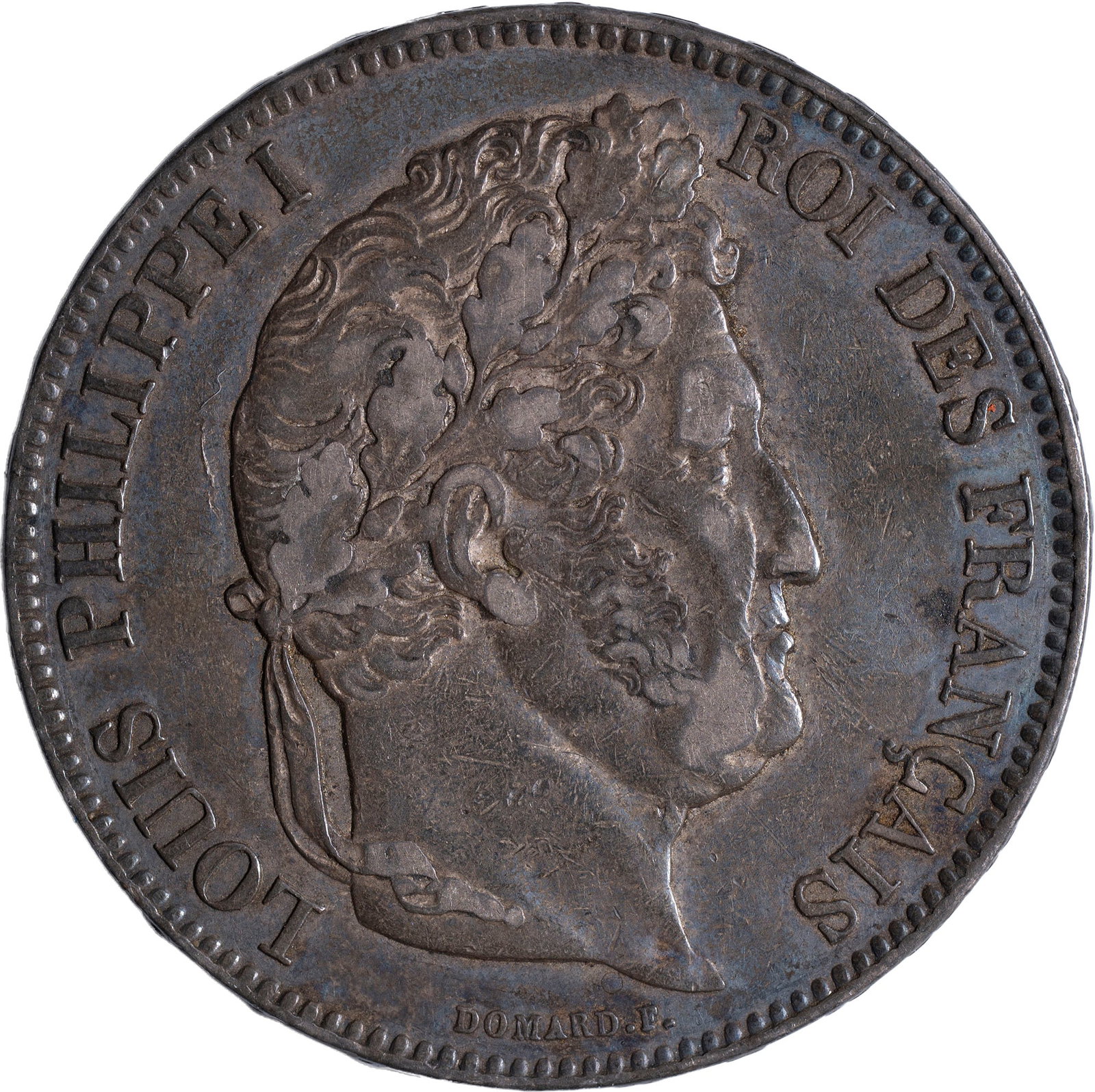 France. EF-40 1833 5 Francs: A nice original piece.
