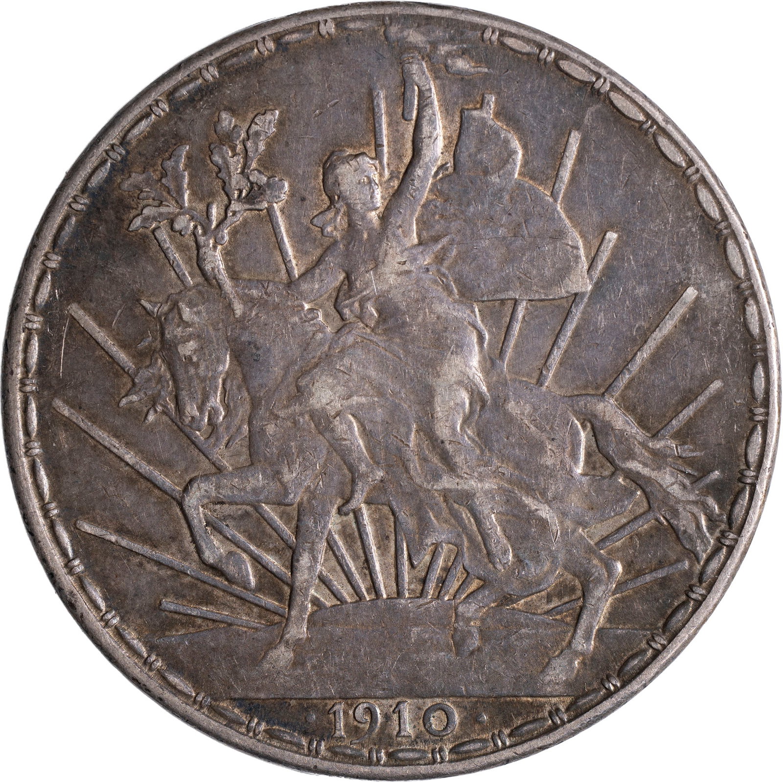 Mexico. VF/EF-35 1910 Peso (1 of 2)