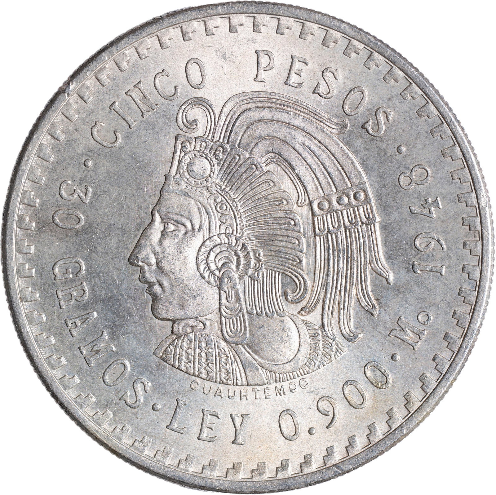 Mexico. Choice BU-63 1948 5 Pesos (1 of 2)