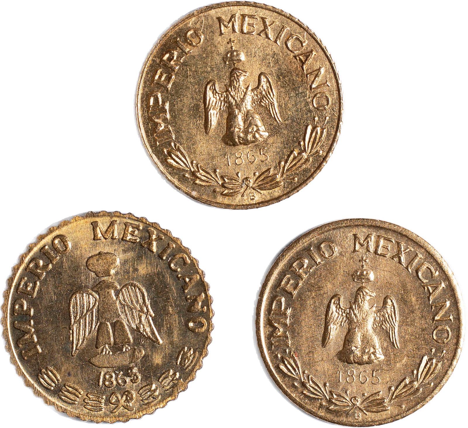 Mexico. Maximillian Gold Token Trio - 2
