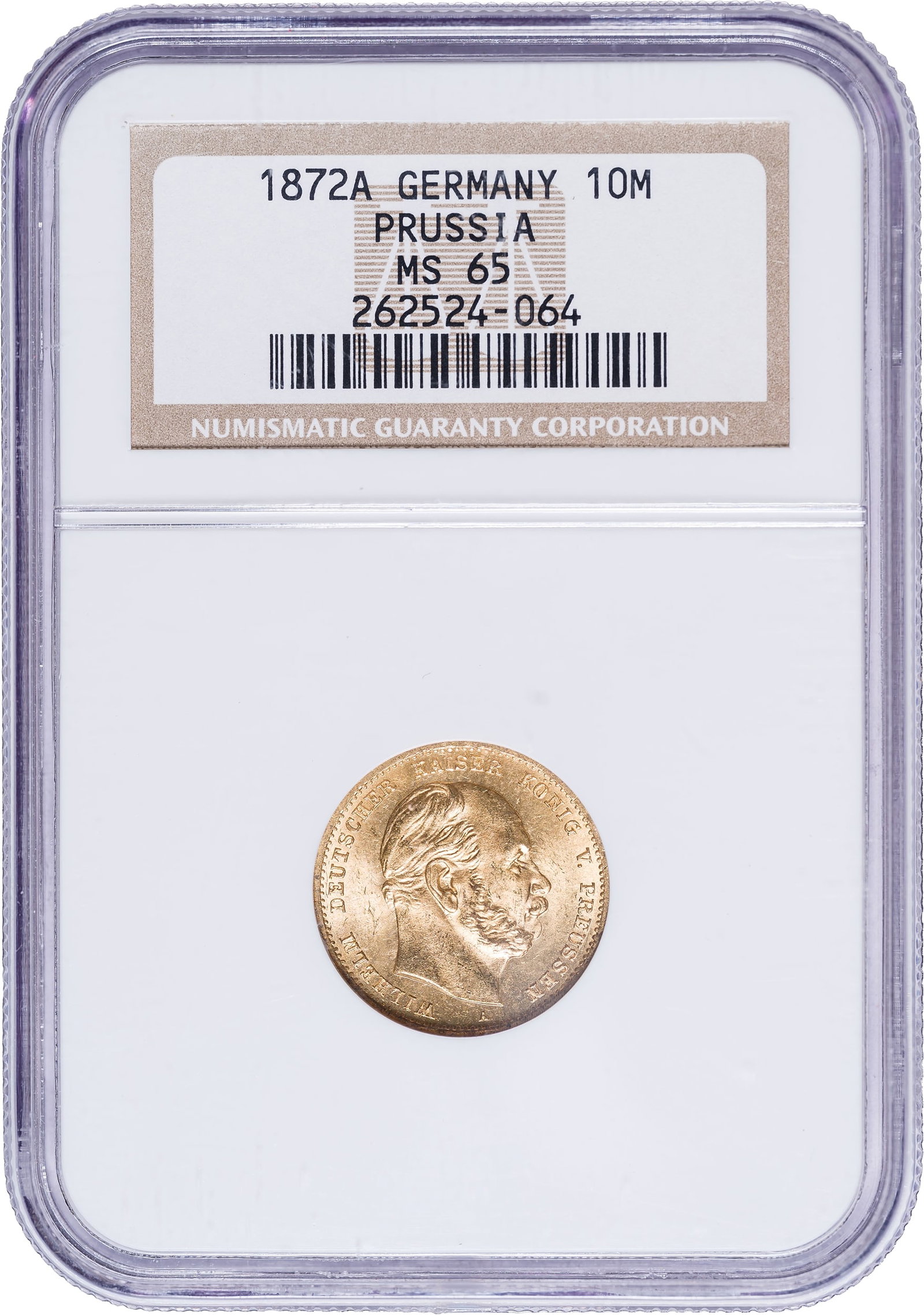 Prussia. NGC MS-65 1872-A 10 Marks Gold (1 of 2)